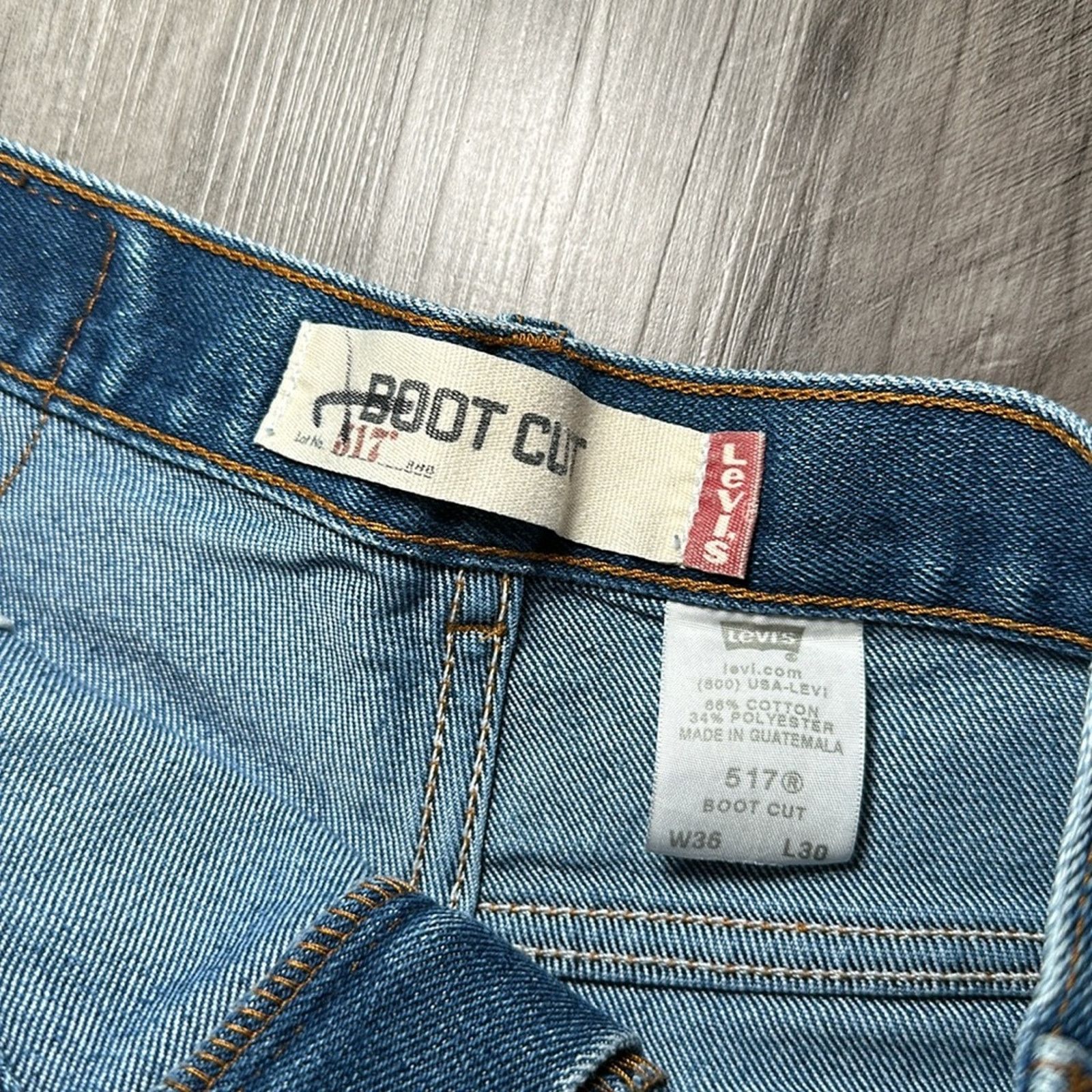 Levi's Levi’s 517 Boot Cut Jeans - 34x29 (Measures) Size US 34 / EU 50 - 8 Thumbnail