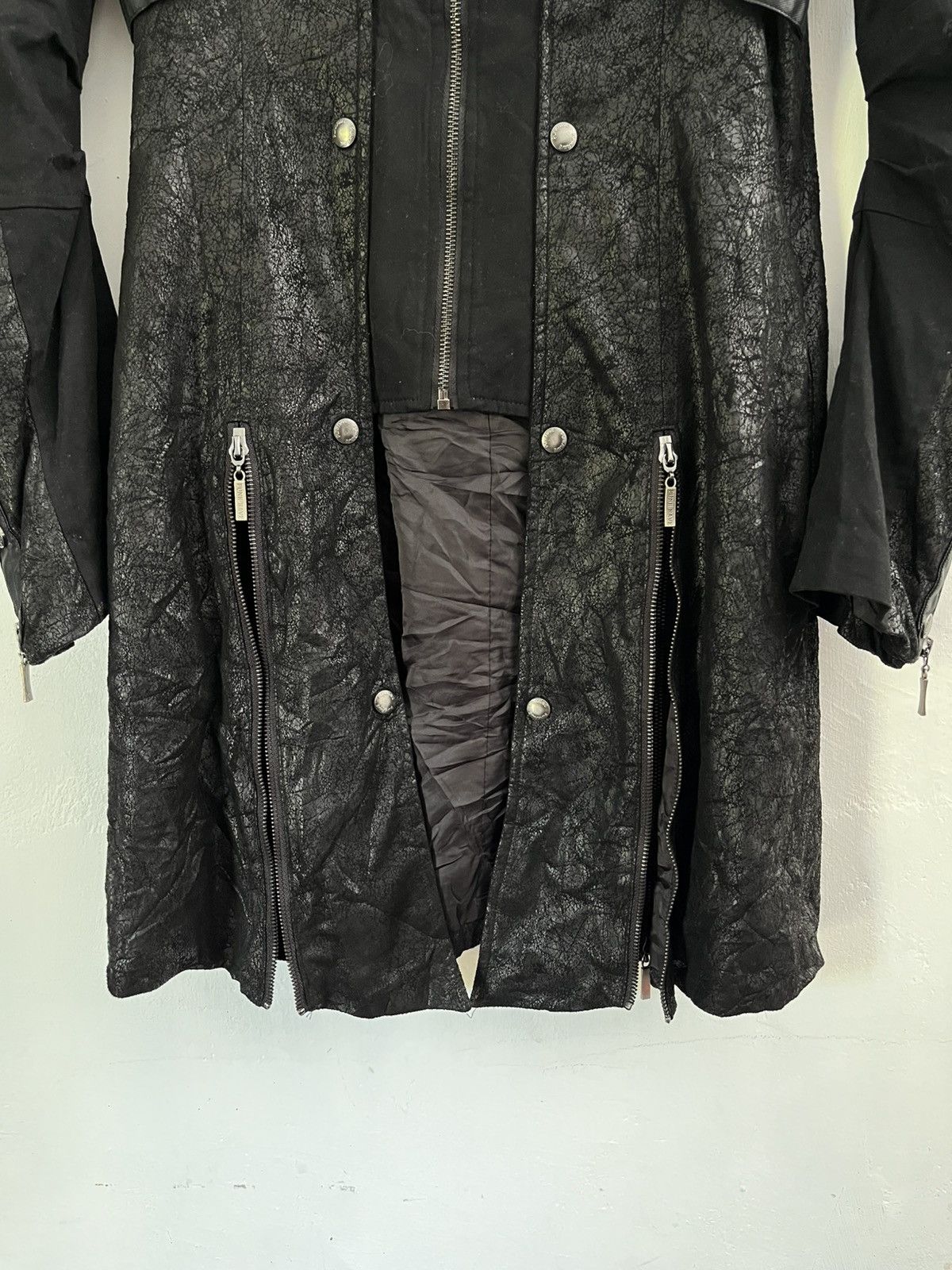 Japanese Brand Crazy Punk rave lace up bondage vkei waxed jacket Size US M / EU 48-50 / 2 - 9 Thumbnail