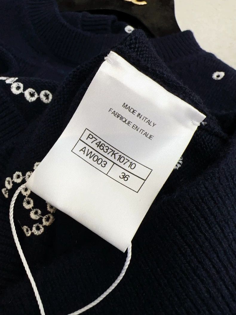Chanel Chanel 23P Blue Embroidered Short Sleeve Cardigan Size M / US 6-8 / IT 42-44 - 5 Thumbnail