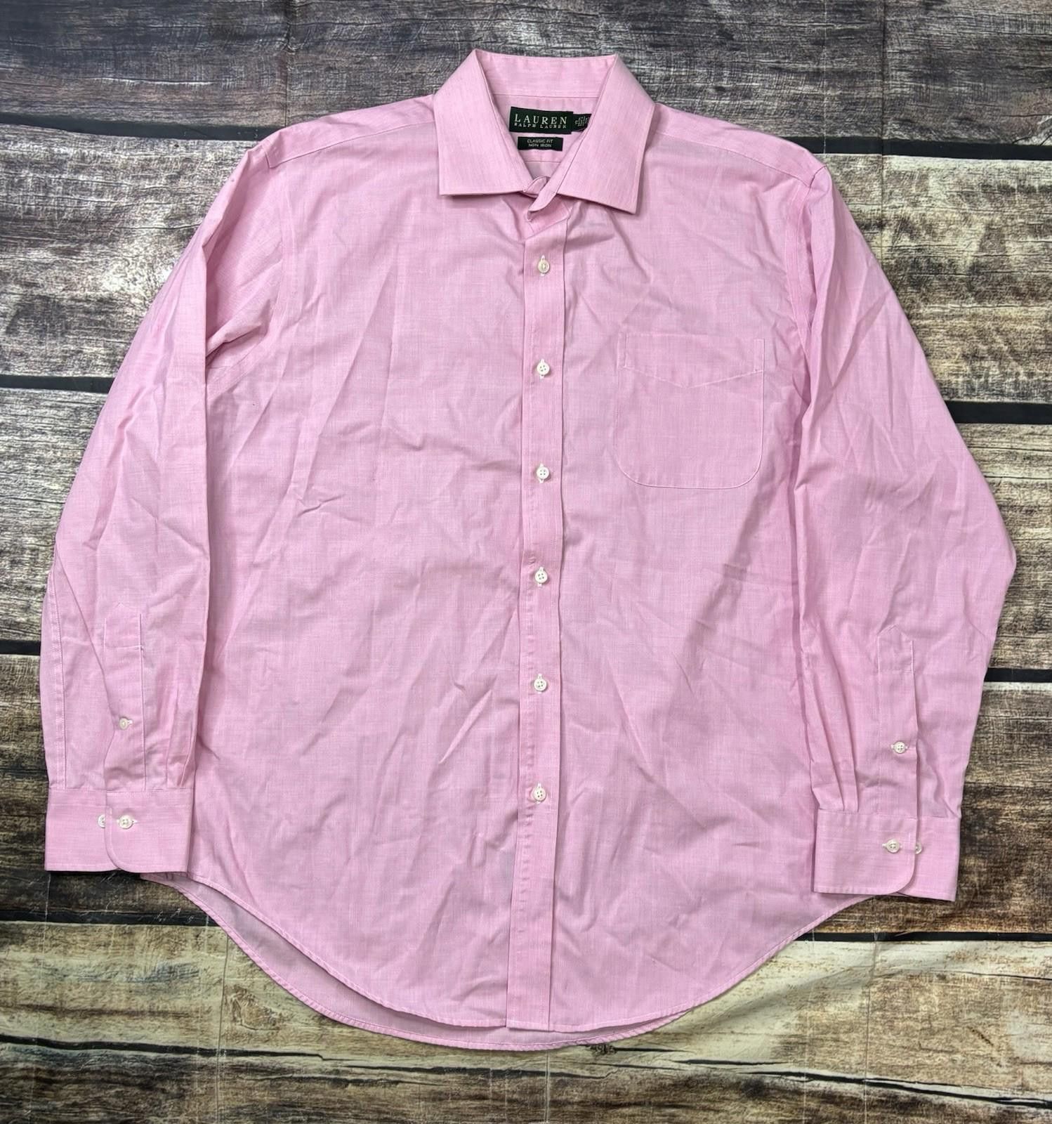 Lauren Ralph Lauren Lauren Ralph Lauren Dress Shirt Mens 17 34/35 Non Iron Size 48R - 1 Thumbnail