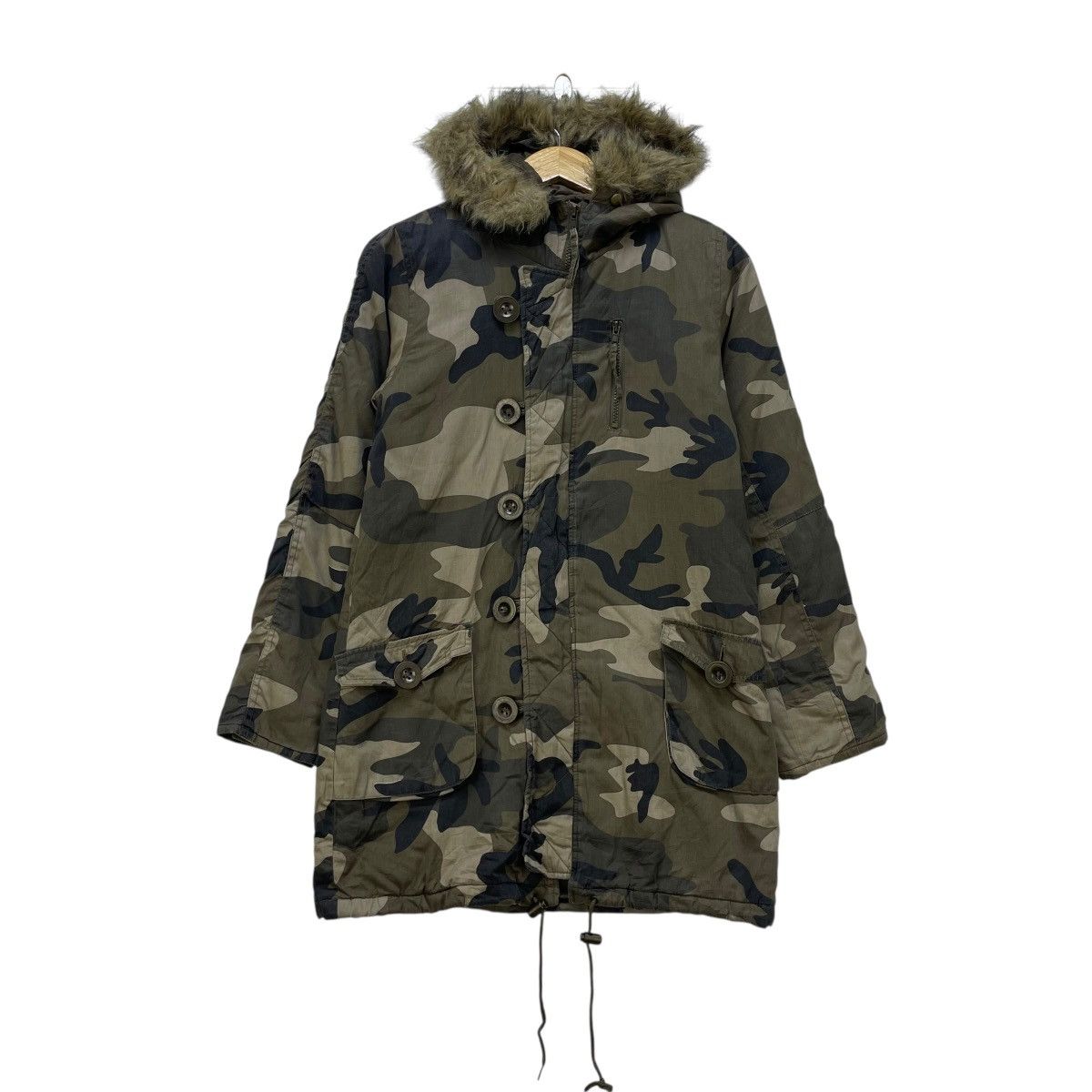 If Six Was Nine 💥Japanese Brand Docah Camouflage Padded Parka Jacket Size M / US 6-8 / IT 42-44 - 1 Thumbnail