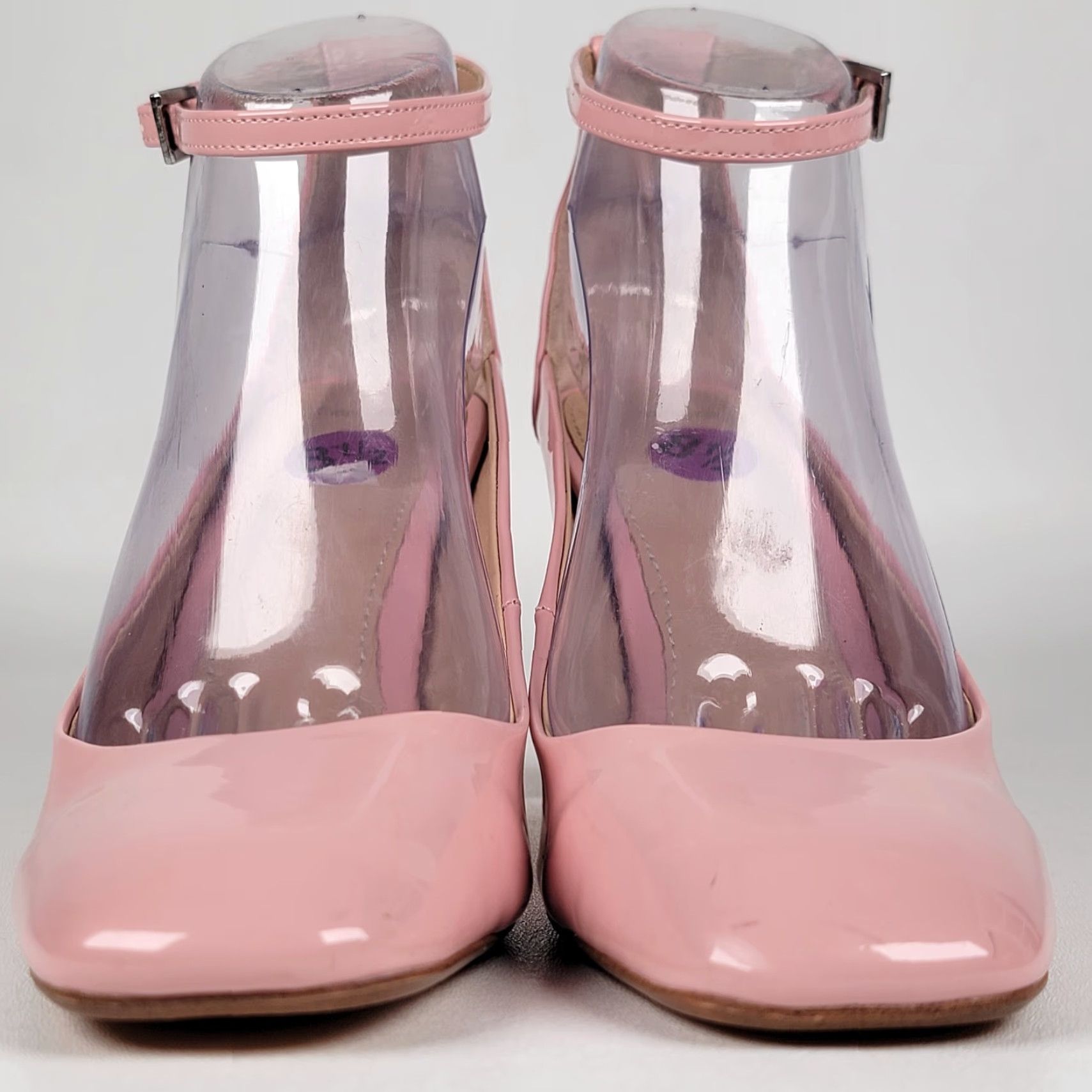 Bershka Bershka Women’s Blush Pink Strappy Heels Size 39/8.5 Sh o e Block Heel Patent Leather Party/Cocktail Womens Size US 9 / IT 39 - 3 Thumbnail