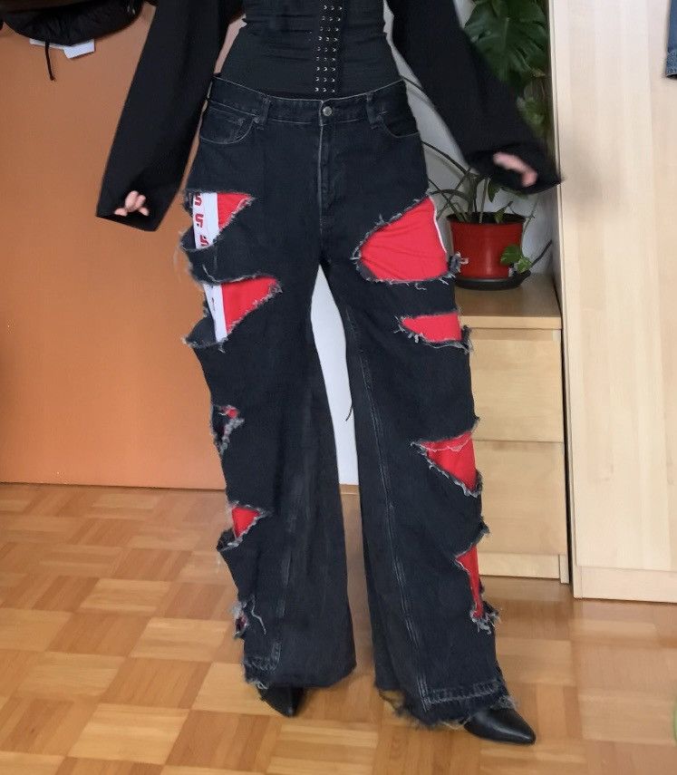 Handmade Ripped double pants Size US 36 / EU 52 - 6 Thumbnail
