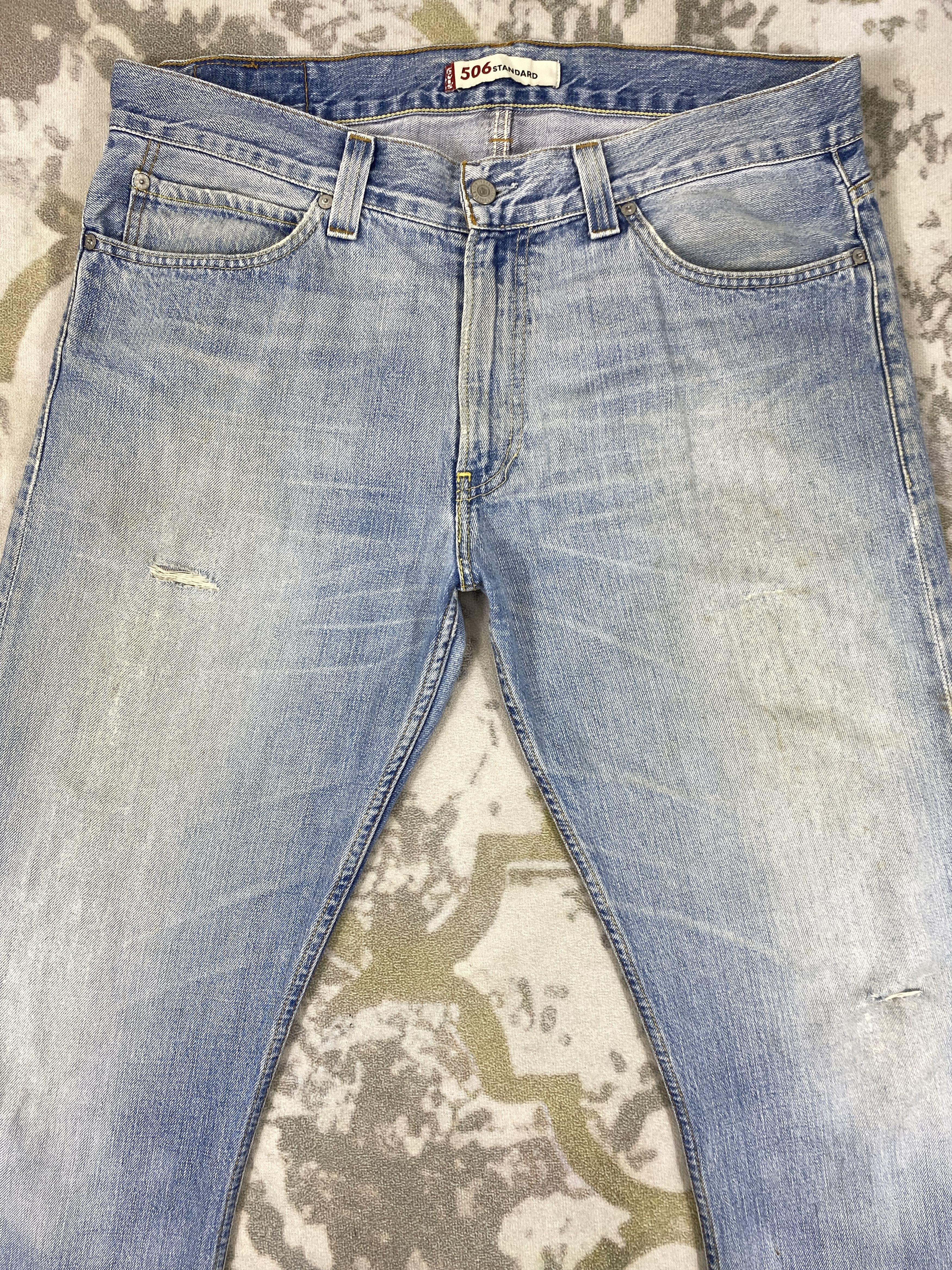 Levi's Light Blue Wash Vintage Levi's 506 37x31.5 Denim -JN1435 Size US 37 - 3 Thumbnail