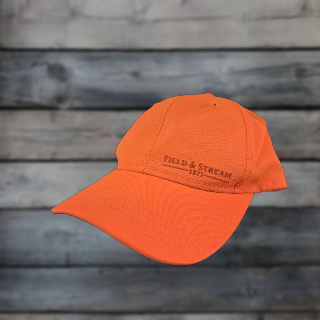 Vintage Field and Stream Blaze Orange Hat Hunt Fish Camp Outdoors Baseball Snapback Cap Size 44L - 1 Thumbnail