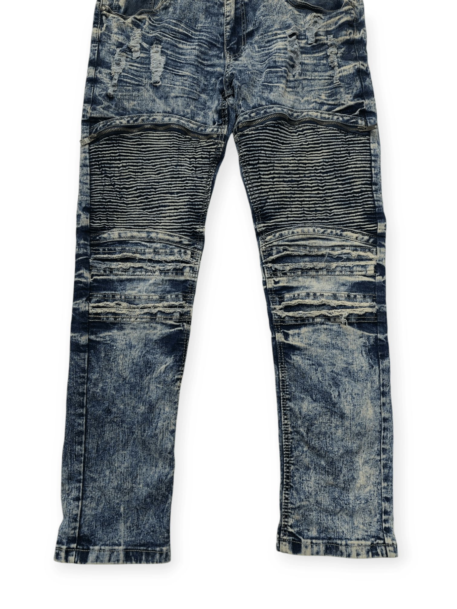 Designer Punk Biker Denim Bleecker & Mercer Jeans Size US 34 / EU 50 - 5 Thumbnail