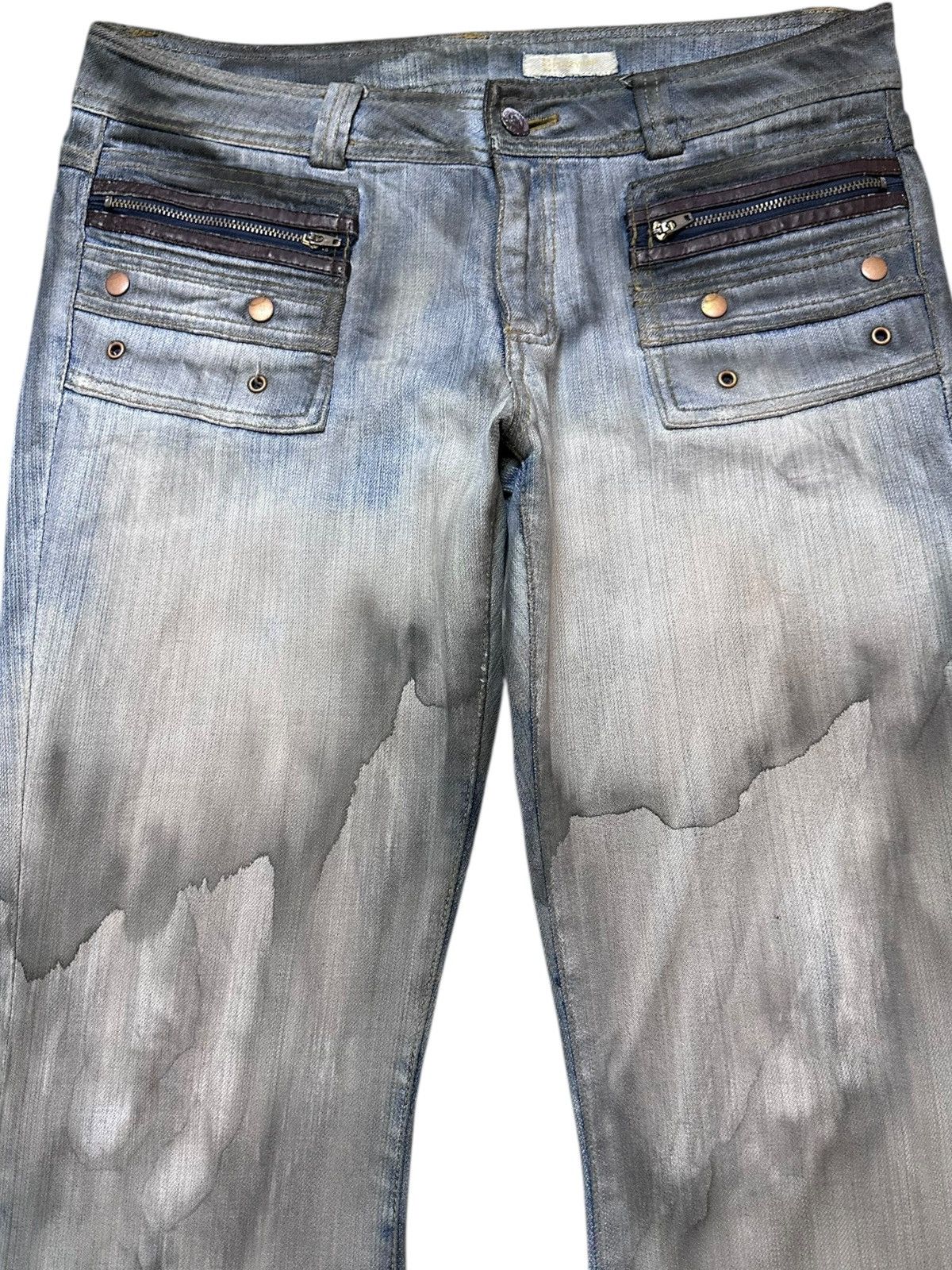 Japanese Brand Vintage Pozzyrap Flare Bootcut Ignite Flame Bush Pants Denim Size US 32 / EU 48 - 2 Thumbnail