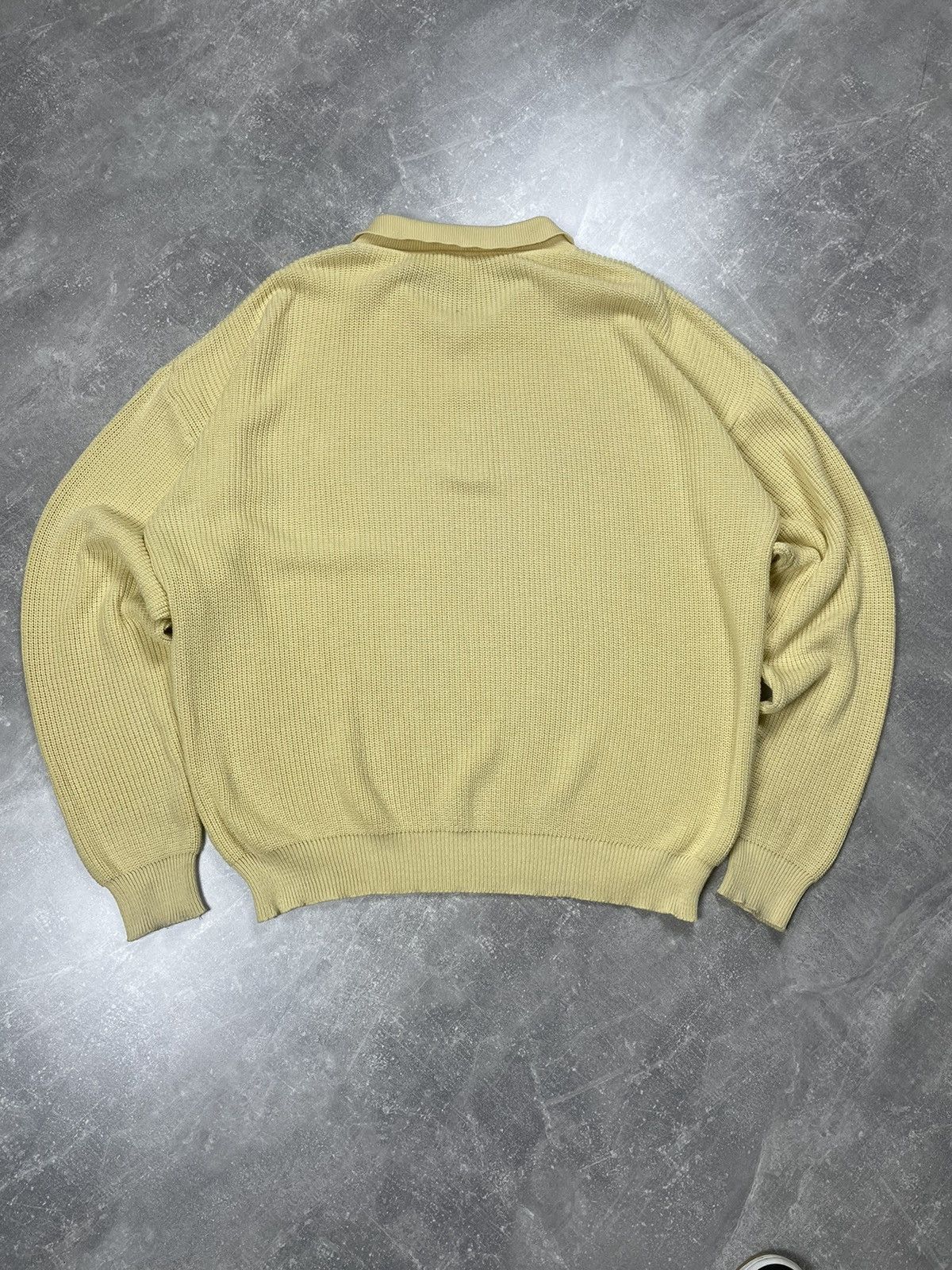 Puma × Vintage Puma Vintage Classic Logo Yellow Waffle Knitted Sweater Size US XXL / EU 58 / 5 - 4 Thumbnail