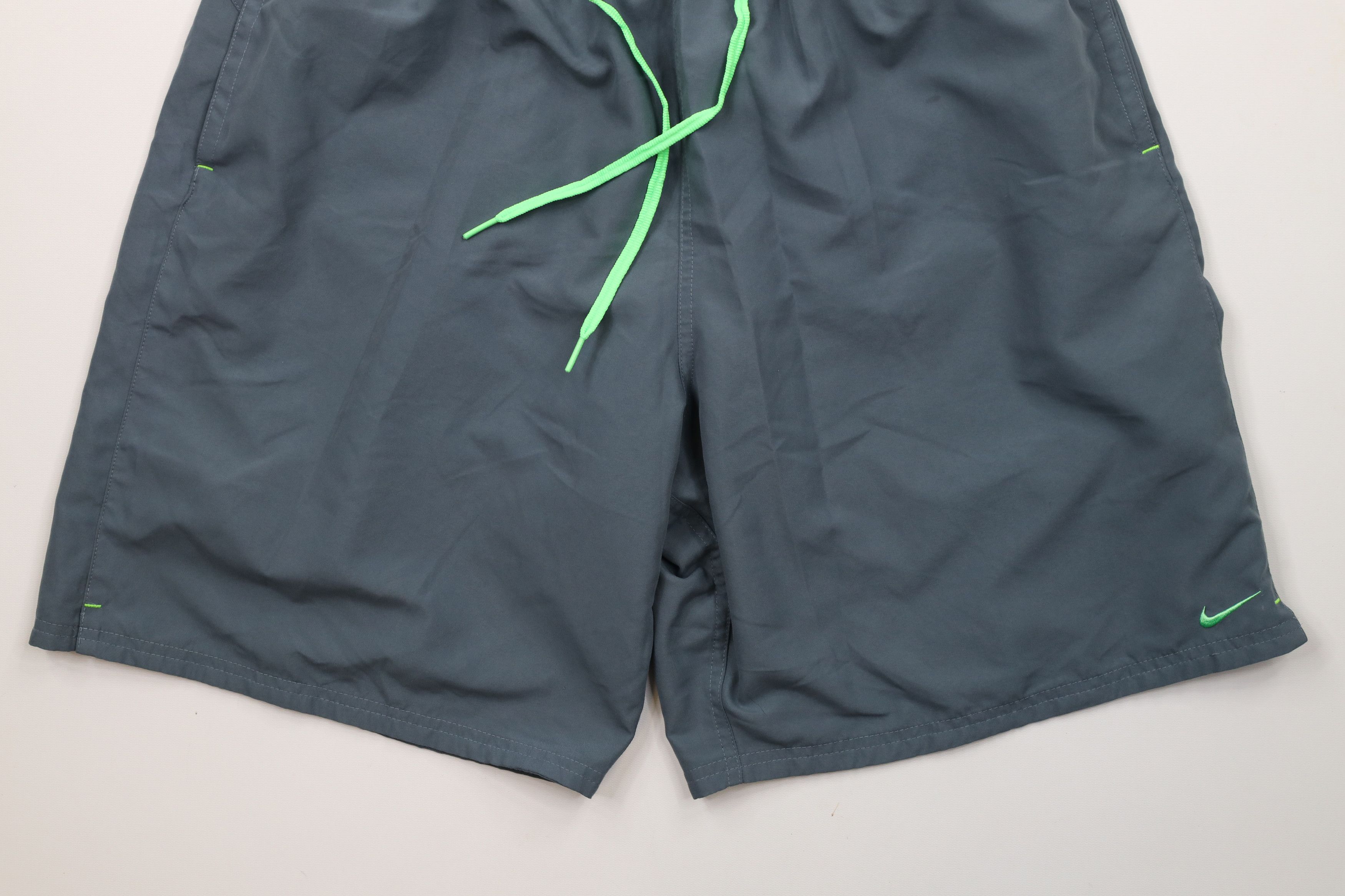 Nike × Vintage Vintage Nike Scott Mini Swoosh Lined Shorts Swim Trunks Gray Size US 36 / EU 52 - 4 Thumbnail