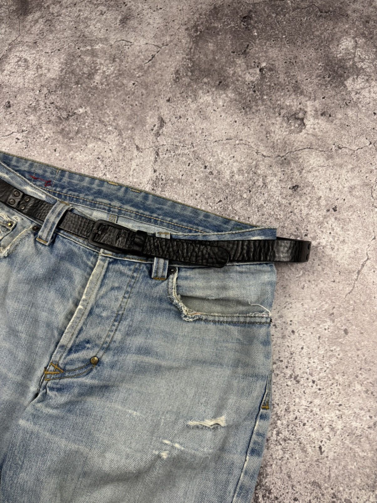 Diesel 00’S NUMBER NINE STYLE DIESEL PUNK HEAD Y2K LEATHER BELT Size ONE SIZE - 5 Thumbnail