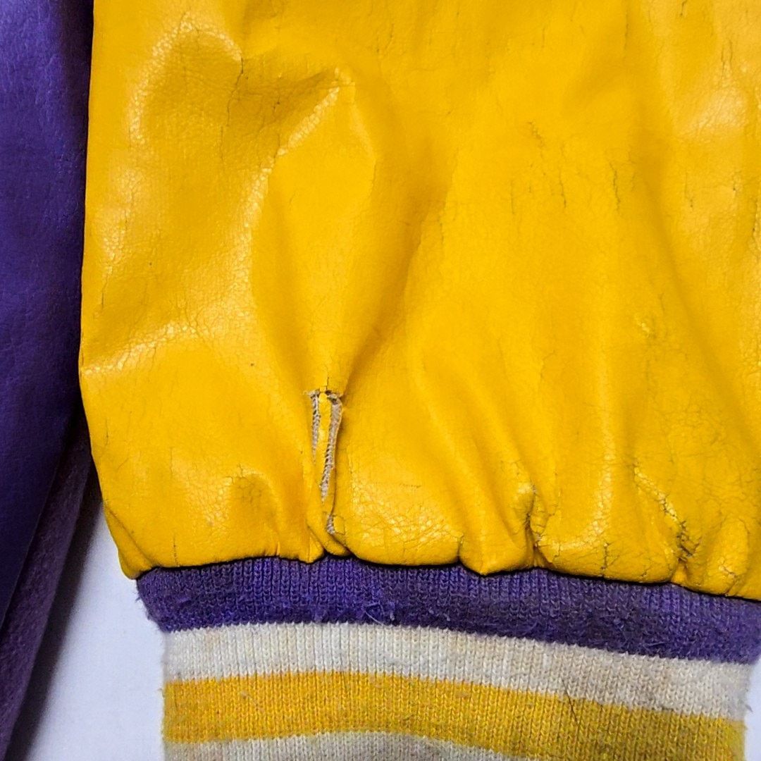 Steve And Barrys Vintage LSU Tigers Purple Yellow Varsity Jacket 90s XL Size US XL / EU 56 / 4 - 4 Thumbnail