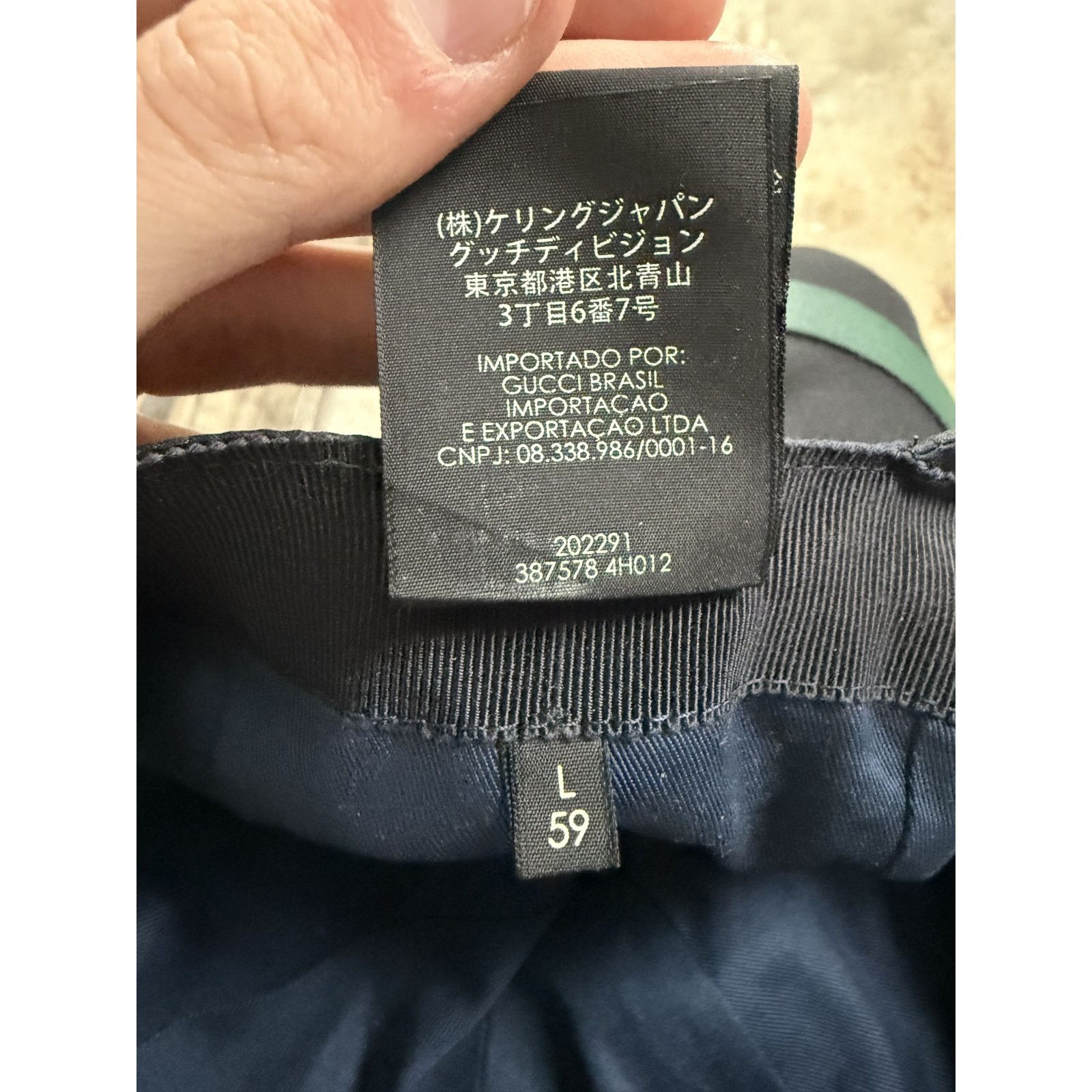 Gucci Gucci Cap Monogram Navy Nylon Used Large Size ONE SIZE - 4 Thumbnail