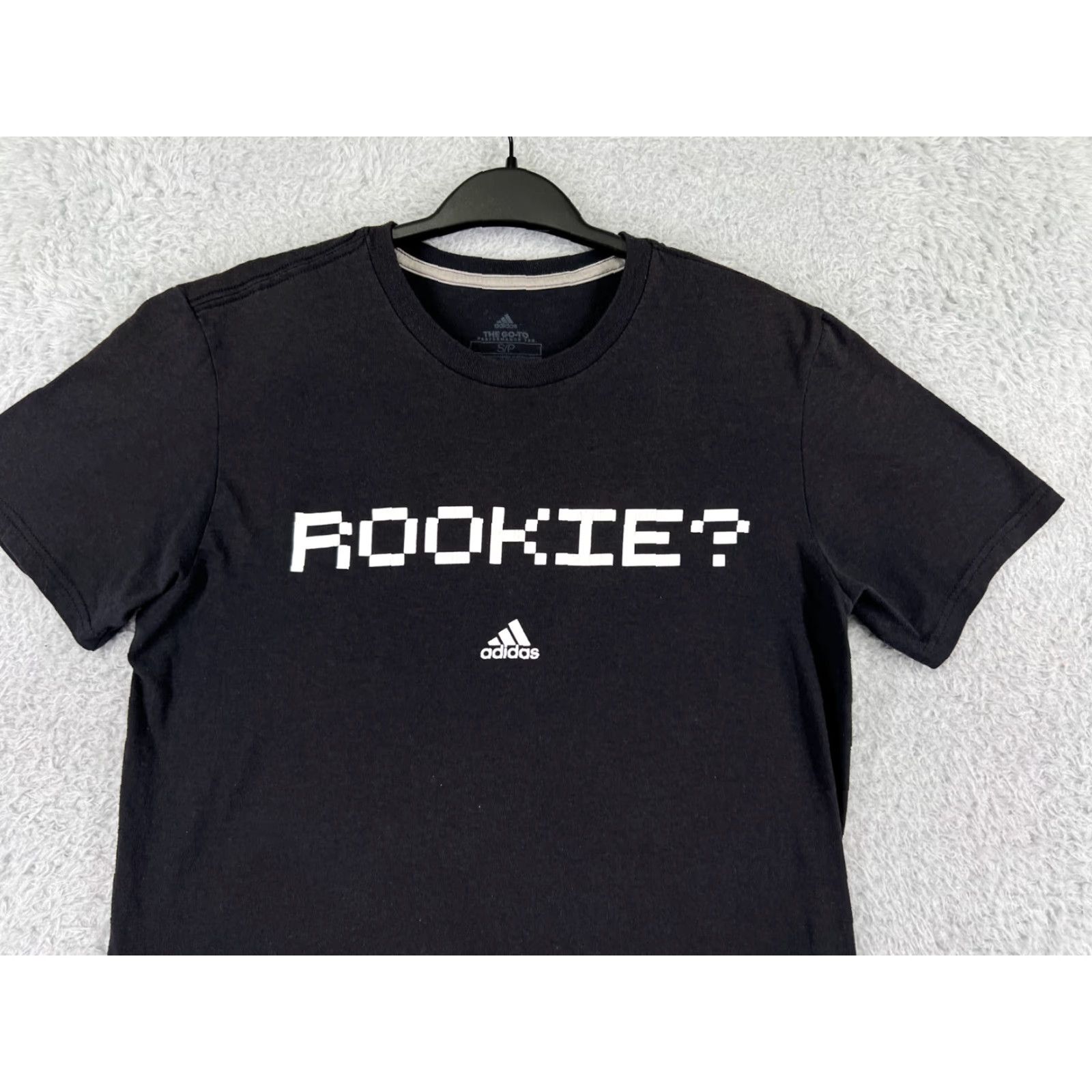 Adidas Adidas Shirt Mens Small Black Graphic Print Crew Neck Short Sleeve Sports Tee Size US S / EU 44-46 / 1 - 5 Thumbnail