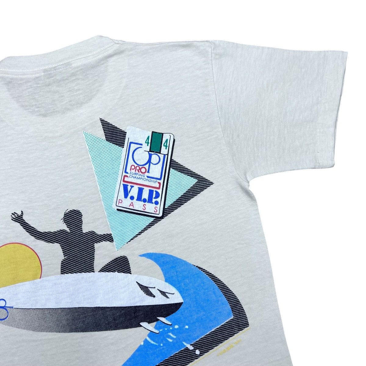 Ocean Pacific Vintage 1980s Ocean Pacific Surfing VIP Pass Graphic T-Shirt Size US XS / EU 42 / 0 - 13 Thumbnail