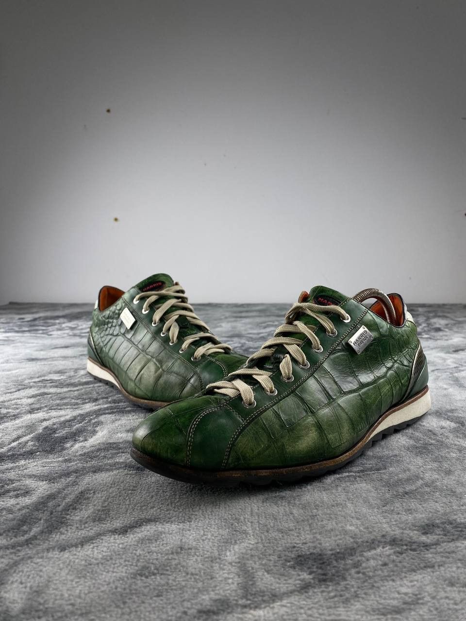 Harris Tweed Harris Lage Trainers Leather Trainers Men Size 11 Green Size US 11 / EU 44 - 1 Thumbnail