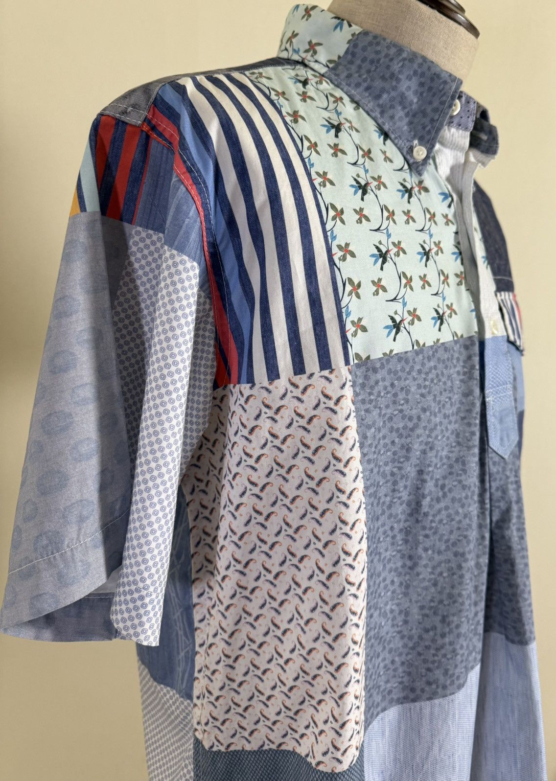 Engineered Garments Engineered Garments Patchwork Short Sleeve Shirt (USA) – M Size US M / EU 48-50 / 2 - 2 Thumbnail