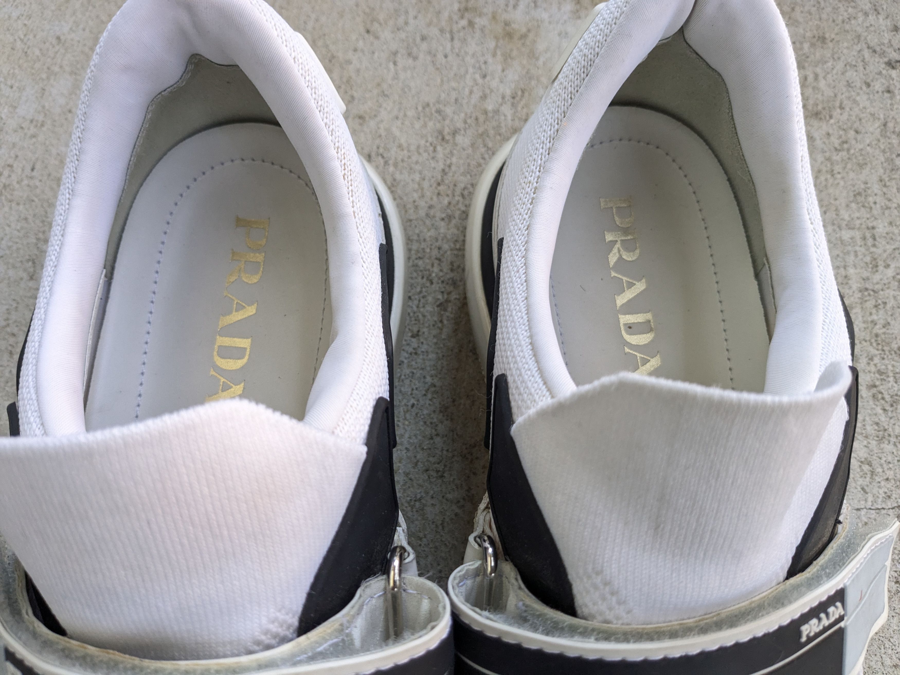 Prada Prada Cloudbust Sneakers White Black 11.5 Straps Low Tops Size US 11.5 / EU 44-45 - 4 Thumbnail
