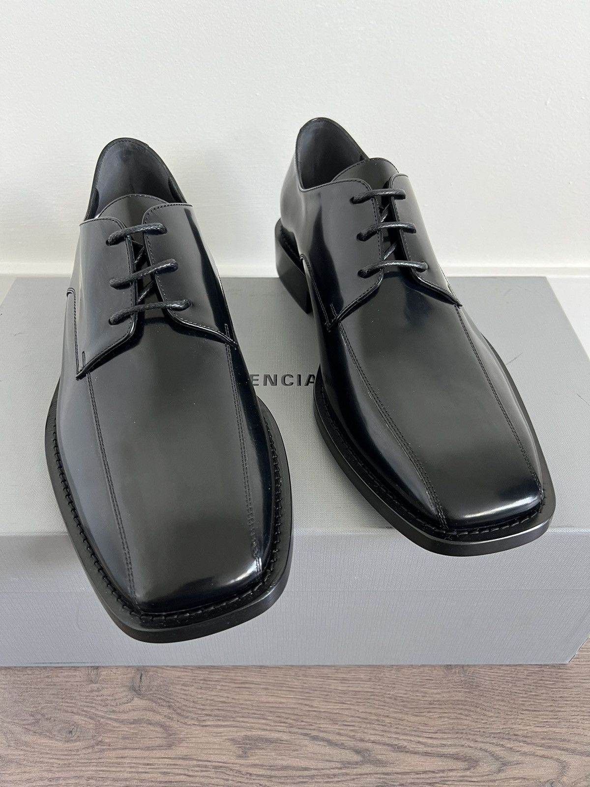 Balenciaga *SAMPLE* Balenciaga Square Toe Derby 40 Size US 7 / EU 40 - 3 Thumbnail