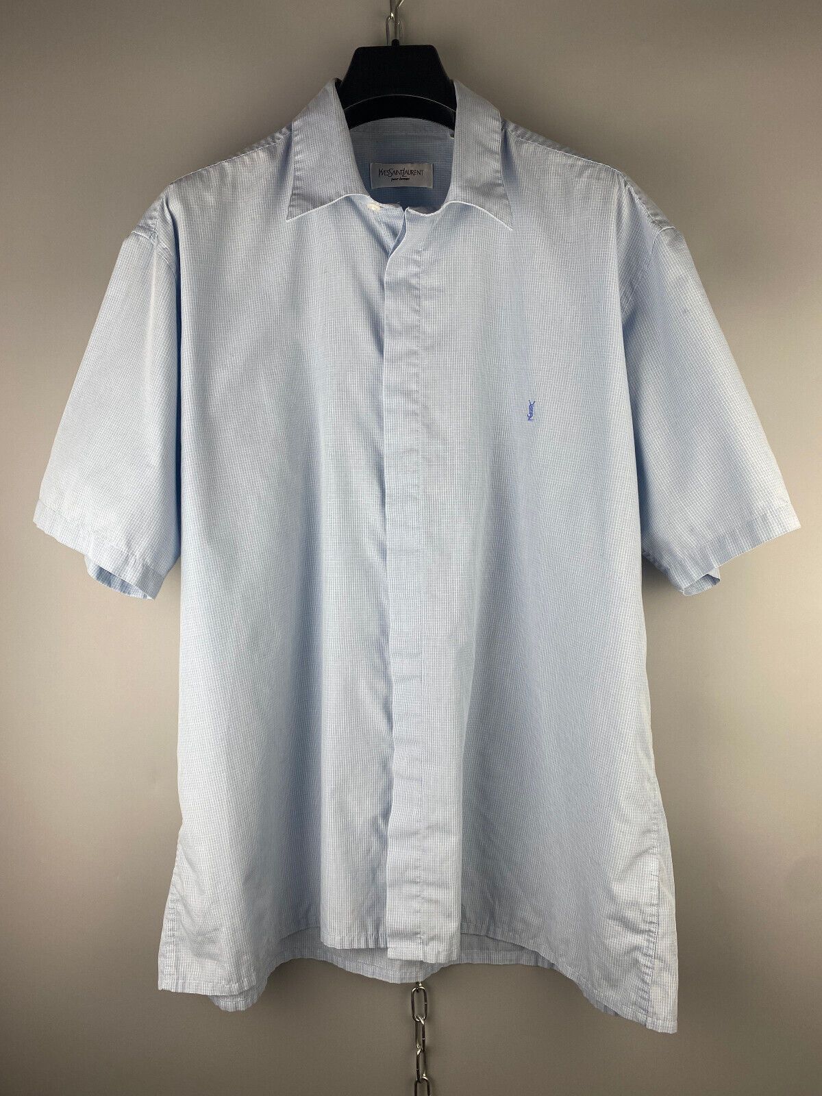 Yves Saint Laurent Yves Saint Laurent YSL Luxury Check Short Sleeve Shirt Size US L / EU 52-54 / 3 - 1 Thumbnail