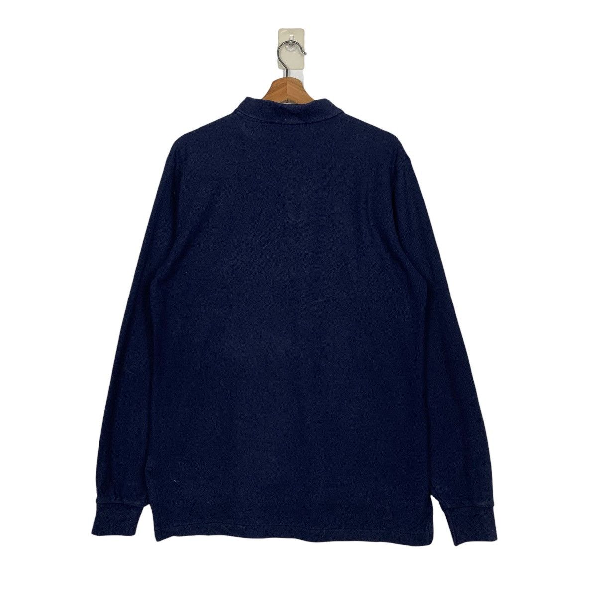 Polo Ralph Lauren 90s POLO RALPH LAUREN Navy Long Sleeve Polo Shirt #2851-C128 Size US L / EU 52-54 / 3 - 13 Thumbnail