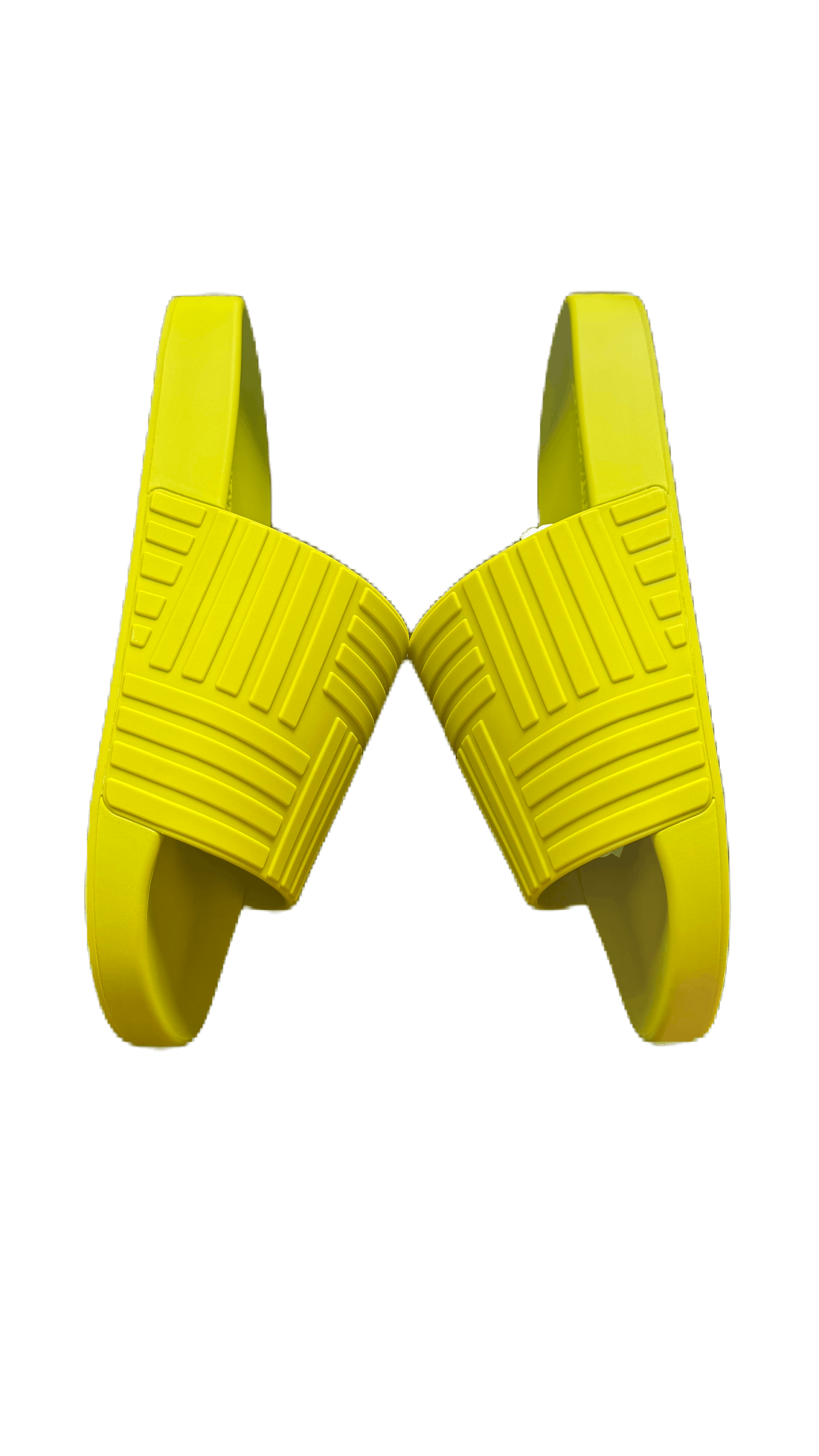 Bottega Veneta Bottega Checked Pool Side Sandals In Lemon Yellow Rubber Size US 10 / EU 43 - 4 Thumbnail