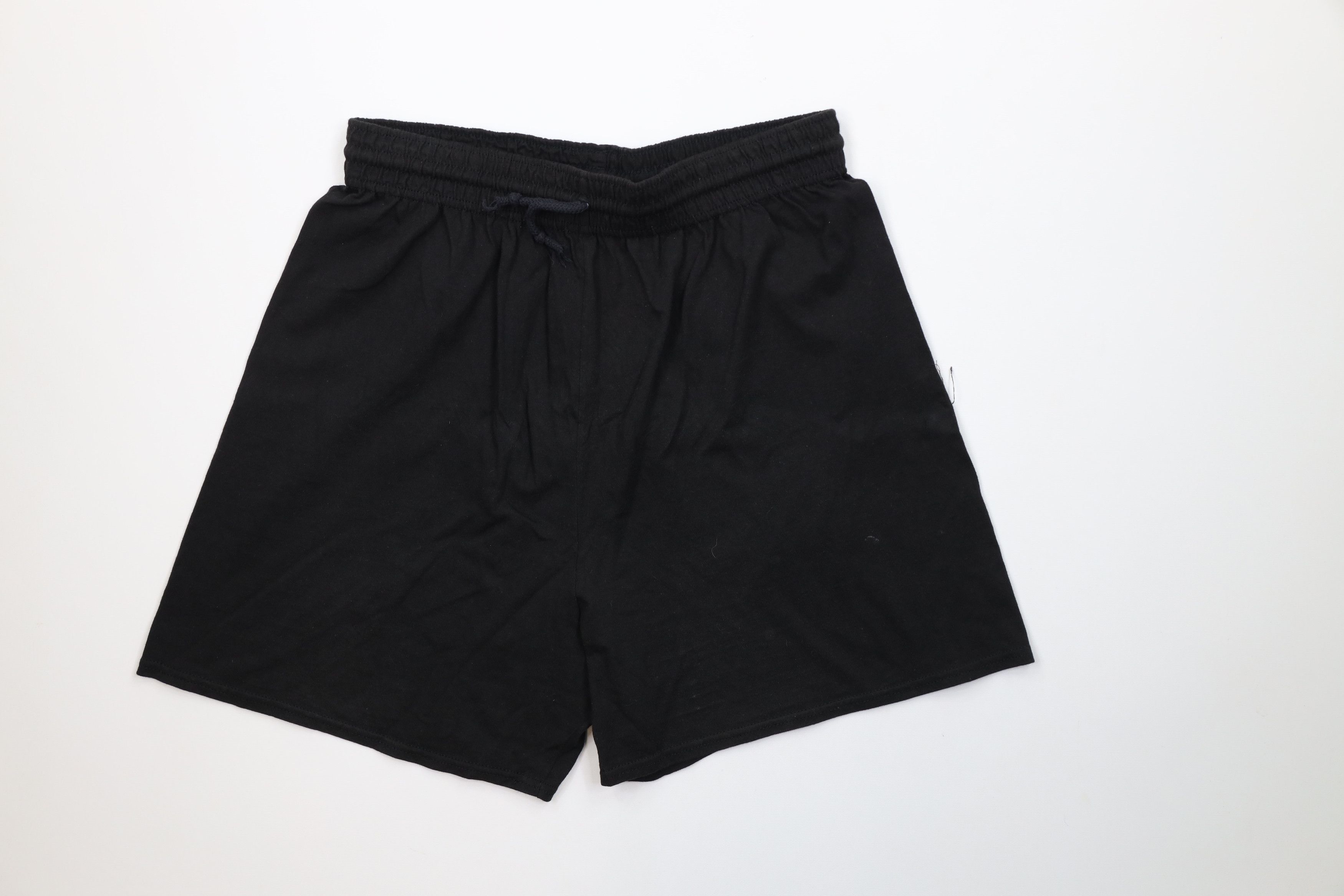 Vintage Vintage 90s Streetwear Blank Shorts Black Cotton USA Size 30" / US 8 / IT 44 - 1 Thumbnail