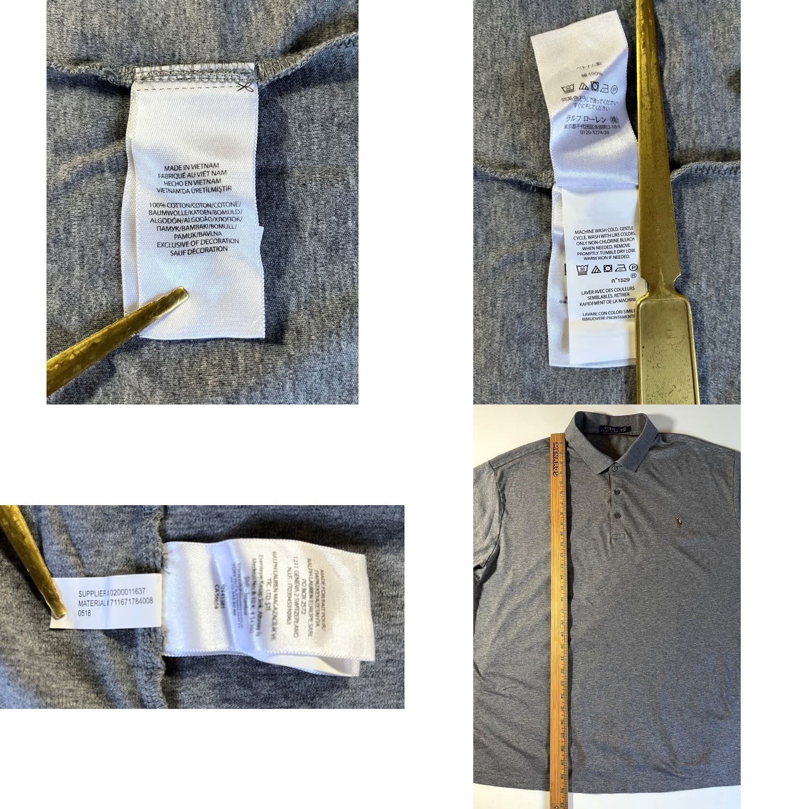 Polo Ralph Lauren Polo Ralph Lauren Shirt Men's Long Sleeve Polo Gray 3XB Big & Tall Classic Embroidered Logo, Button-Front, Cotton, Pre-owned Size US XXL / EU 58 / 5 - 8 Thumbnail