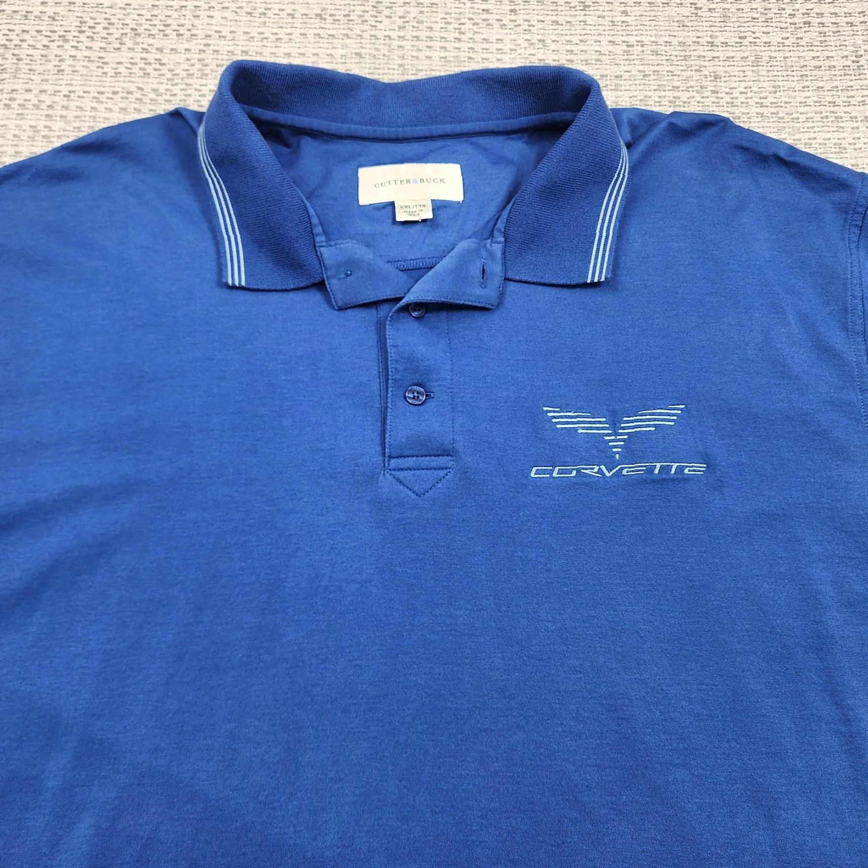 Cutter & Buck Cutter & Buck Corvette Polo Shirt Mens 2XL Blue Embroidered Logo Pima Cotton Size US XXL / EU 58 / 5 - 4 Thumbnail