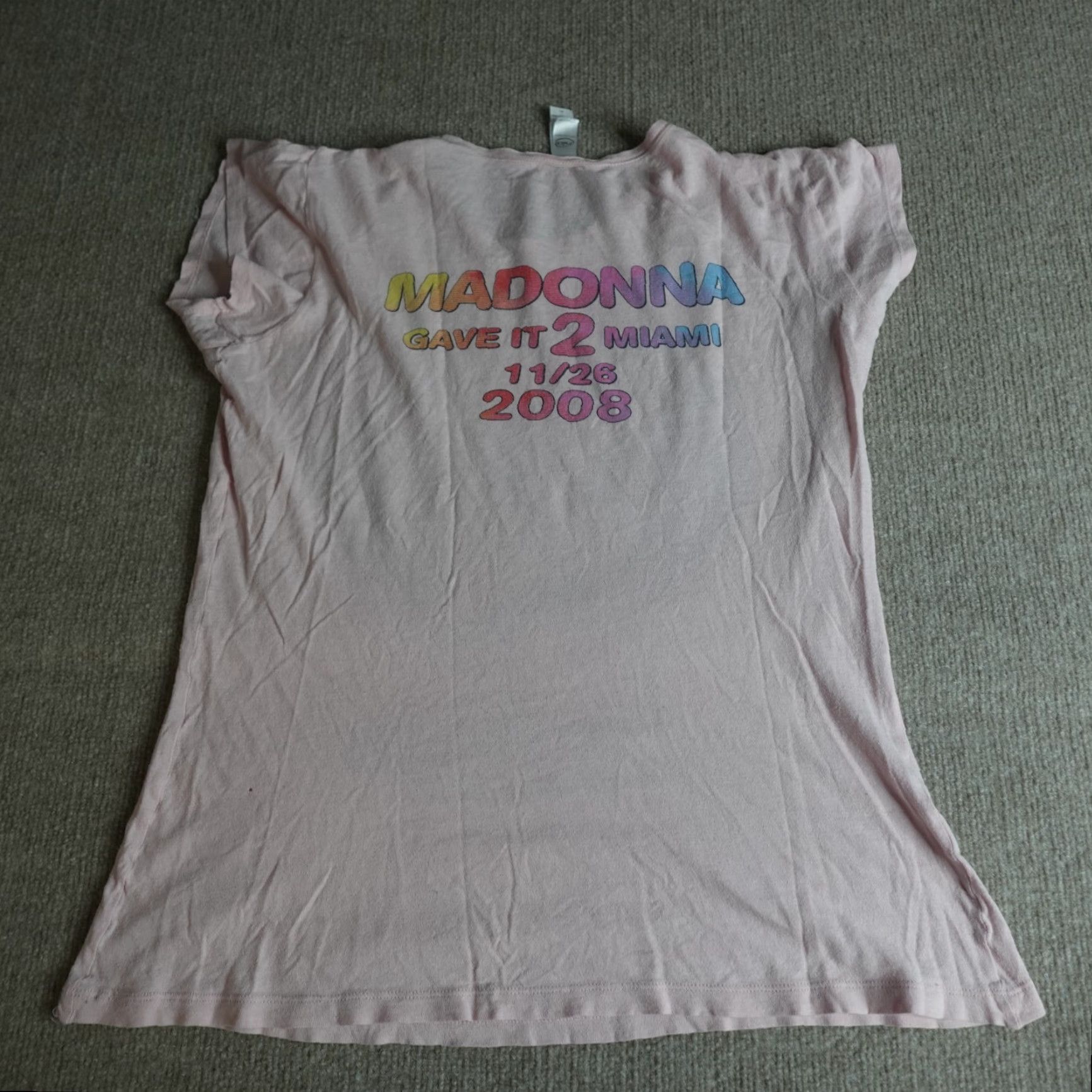 Vintage VINTAGE Madonna Womens Shirt XL Pink Short Sleeve Crew Neck T-Shirt 2008 Tour Size XL / US 12-14 / IT 48-50 - 6 Thumbnail