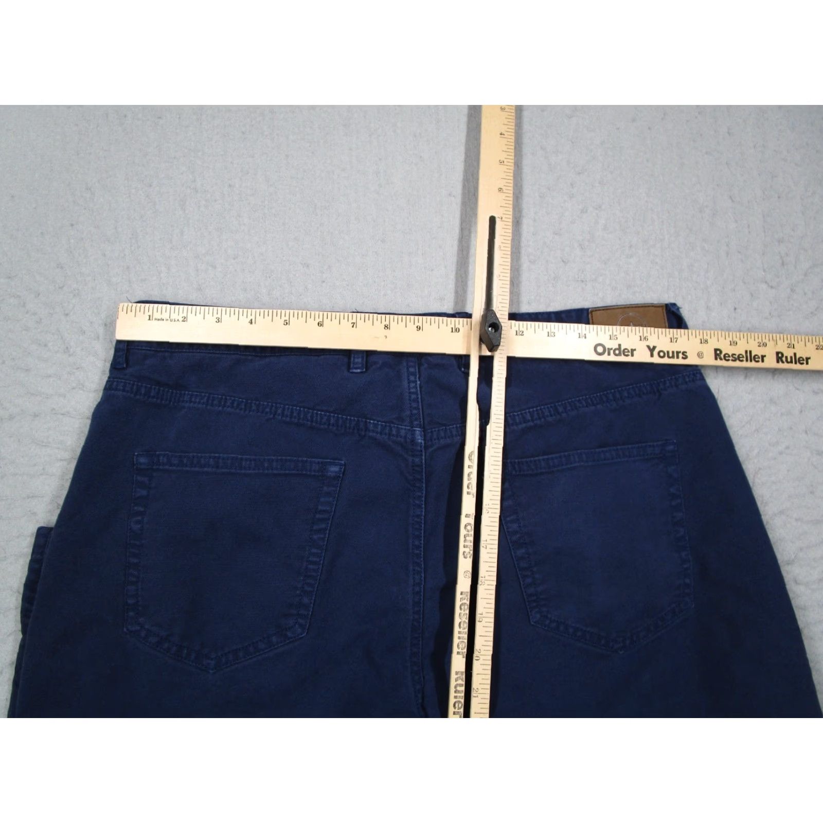 Peter Millar PETER MILLAR Men's Casual Blue Canvas Chino Pants 35x27 5-Pocket Regular Fit Size US 35 - 6 Thumbnail