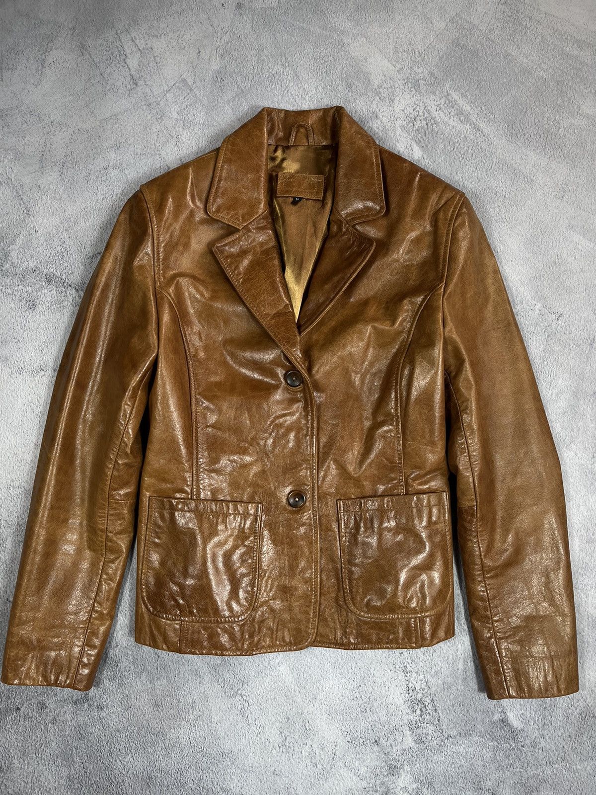 Leather × Vintage Vintage 90s aviator Leather flight Jacket AvantGarde Size XL / US 12-14 / IT 48-50 - 1 Thumbnail