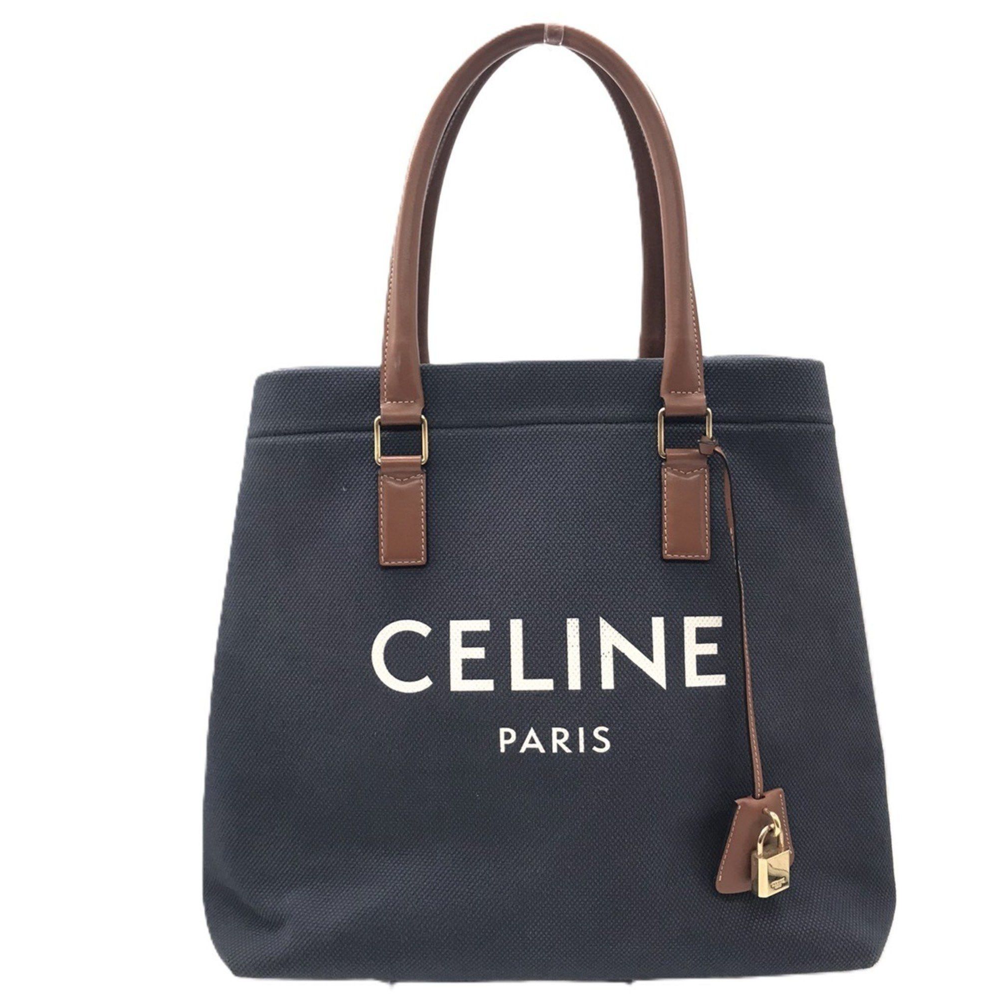 CELINE Horizontal Cabas Print Tote Bag 192162 Women's Leather Canvas