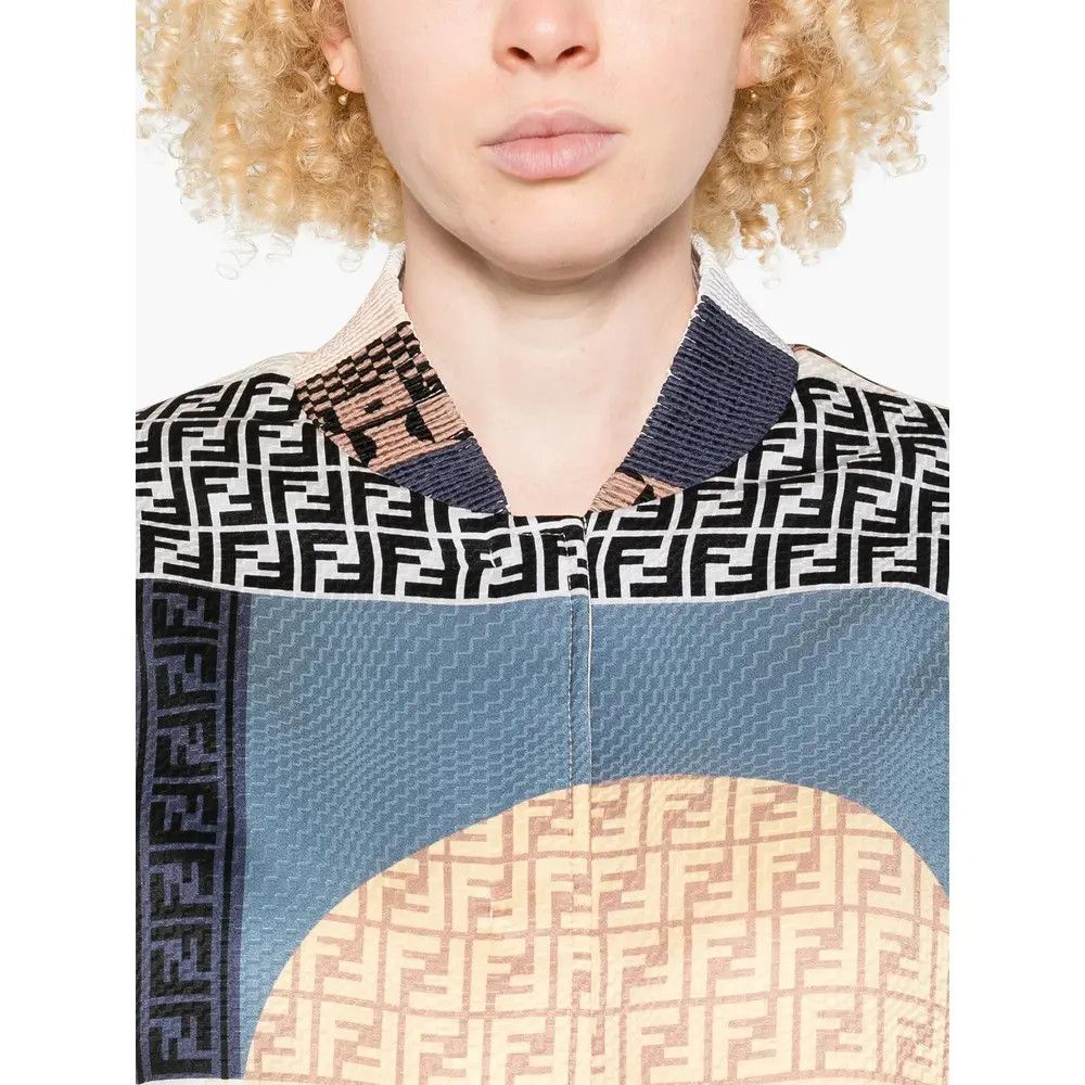 Fendi o1s1wg110426 Bomber Jackets in Blue Size M / US 6-8 / IT 42-44 - 3 Thumbnail