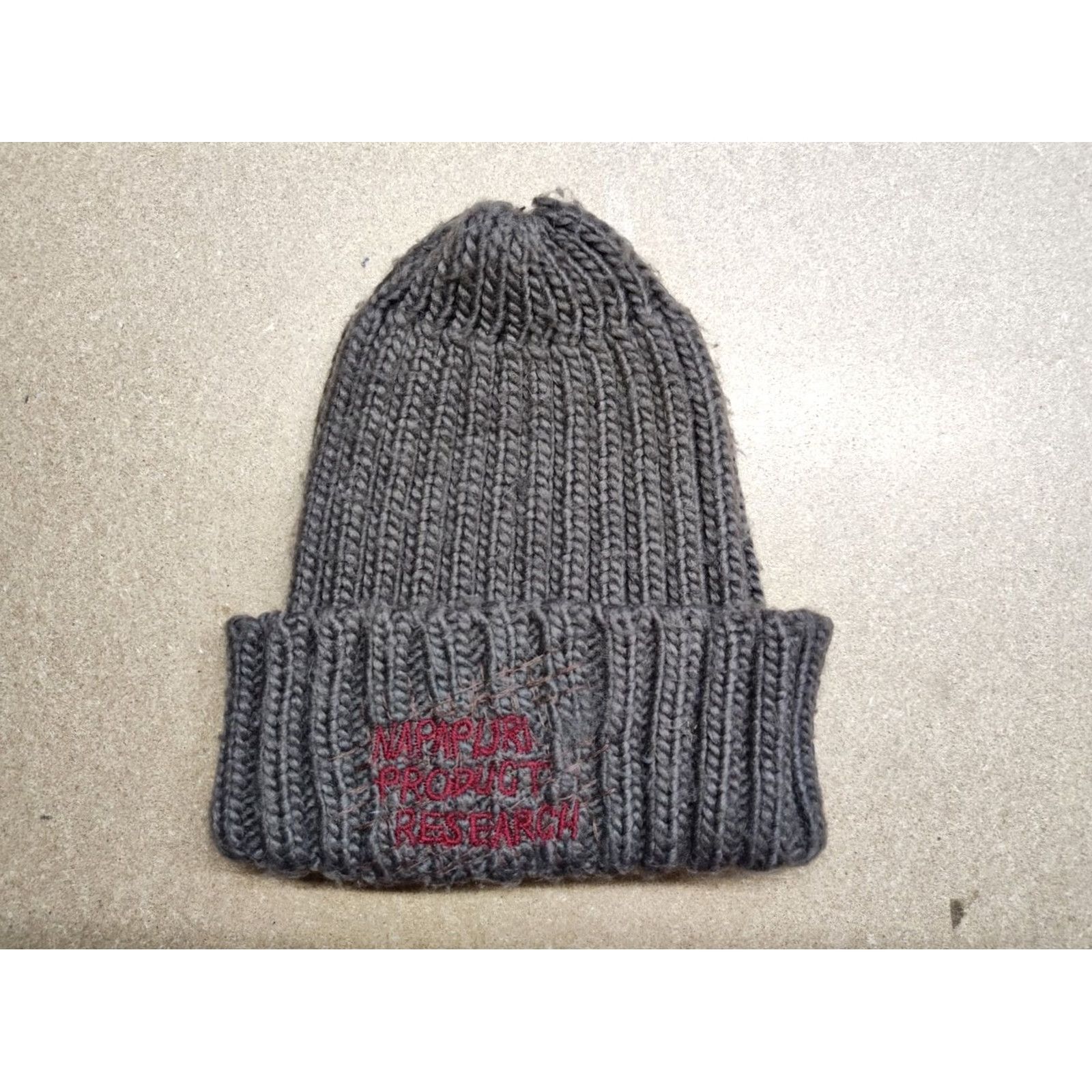 Napapijri Napapijri Beanie Hat Size M Ribbed Bobble Beige Unisex Adults Knit Acrylic Fall Winter Booble? Wait. Size ONE SIZE - 2 Thumbnail