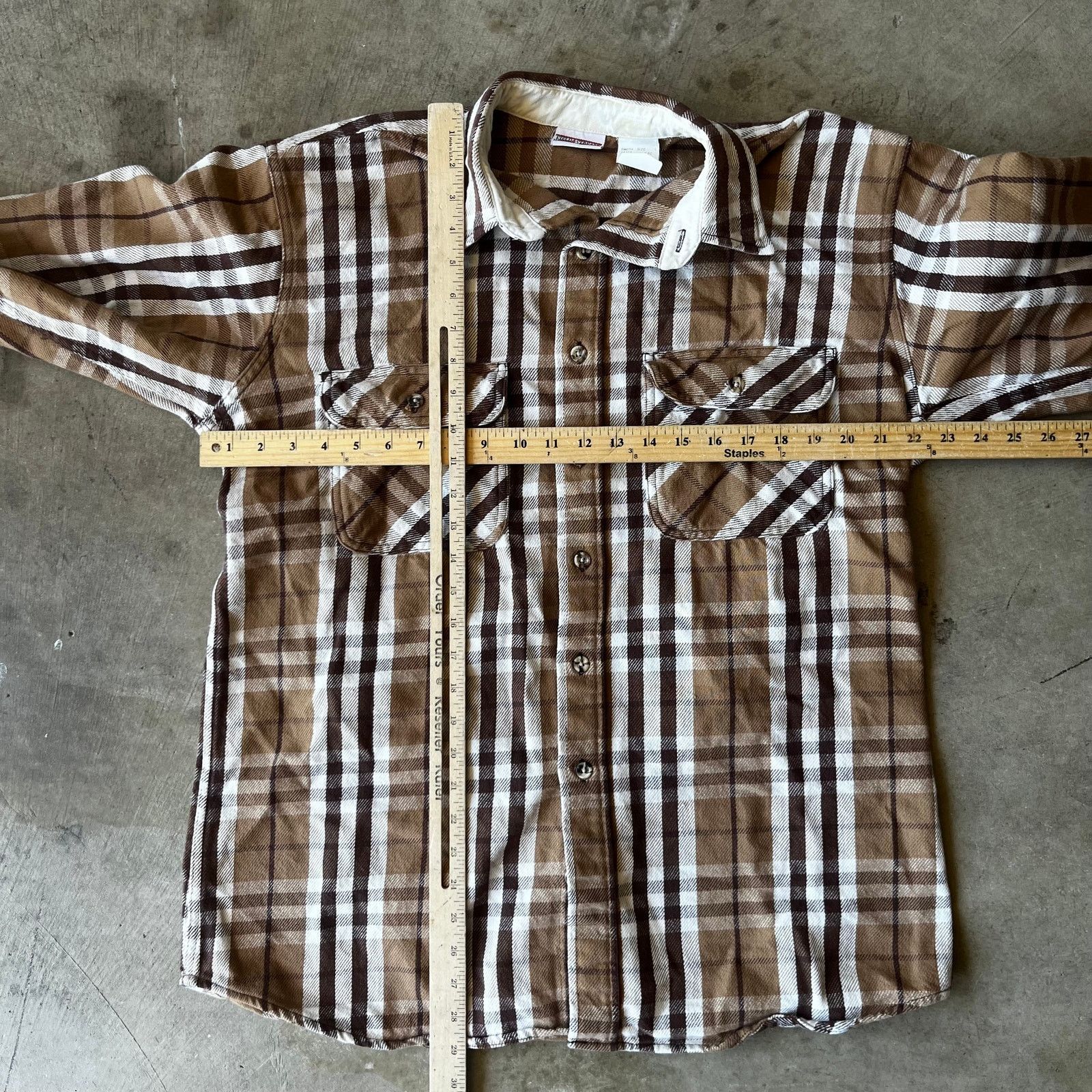 Vintage VINTAGE FIELD STREAM FLANNEL JACKET SHIRT BROWN 80S LARGE Size US L / EU 52-54 / 3 - 3 Thumbnail