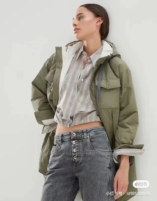 Brunello Cucinelli Brunello Cucinelli Military Green Cotton Jacket Size XS / US 0-2 / IT 36-38 - 9 Thumbnail