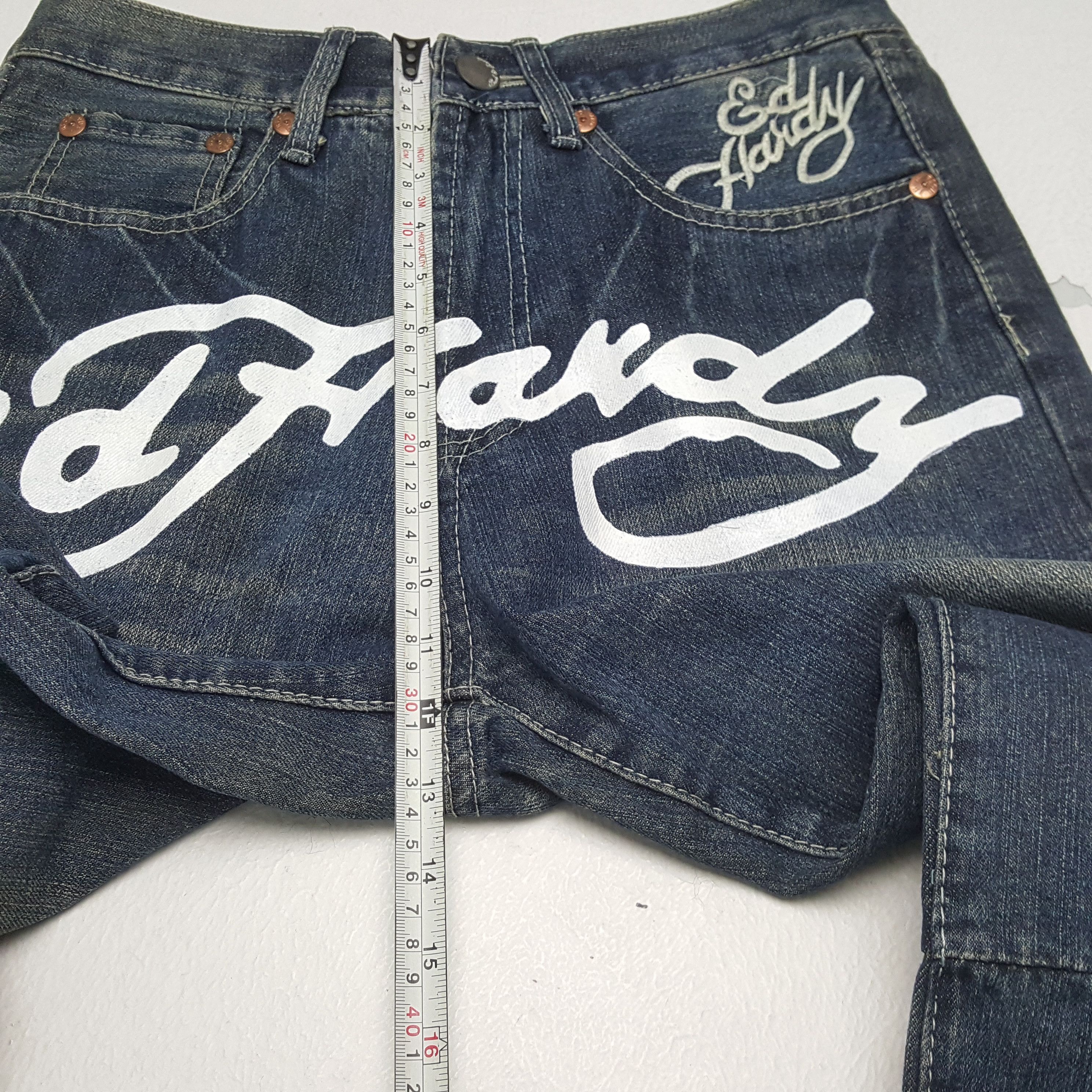 Christian Audigier × Ed Hardy × Vintage Vintage ED HARDY by CHRISTIAN AUDIGIER Fashion Designer Jean Size US 30 / EU 46 - 8 Thumbnail