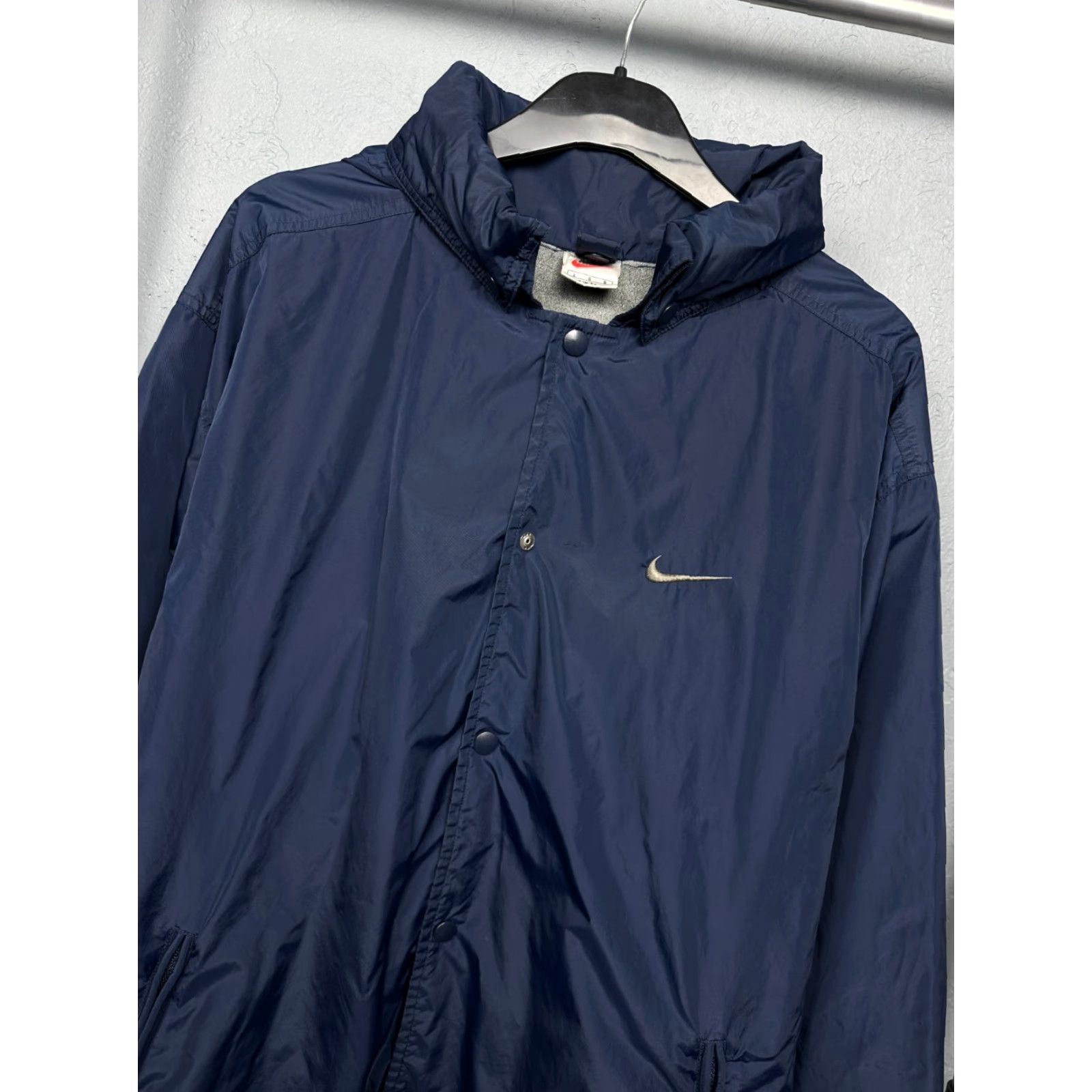 Nike Nike 90s Vintage Mens Nylon Jacket L Blue Logo Windbreaker Jacket Mens 90s Vintage Nike Jacket Size US L / EU 52-54 / 3 - 7 Thumbnail