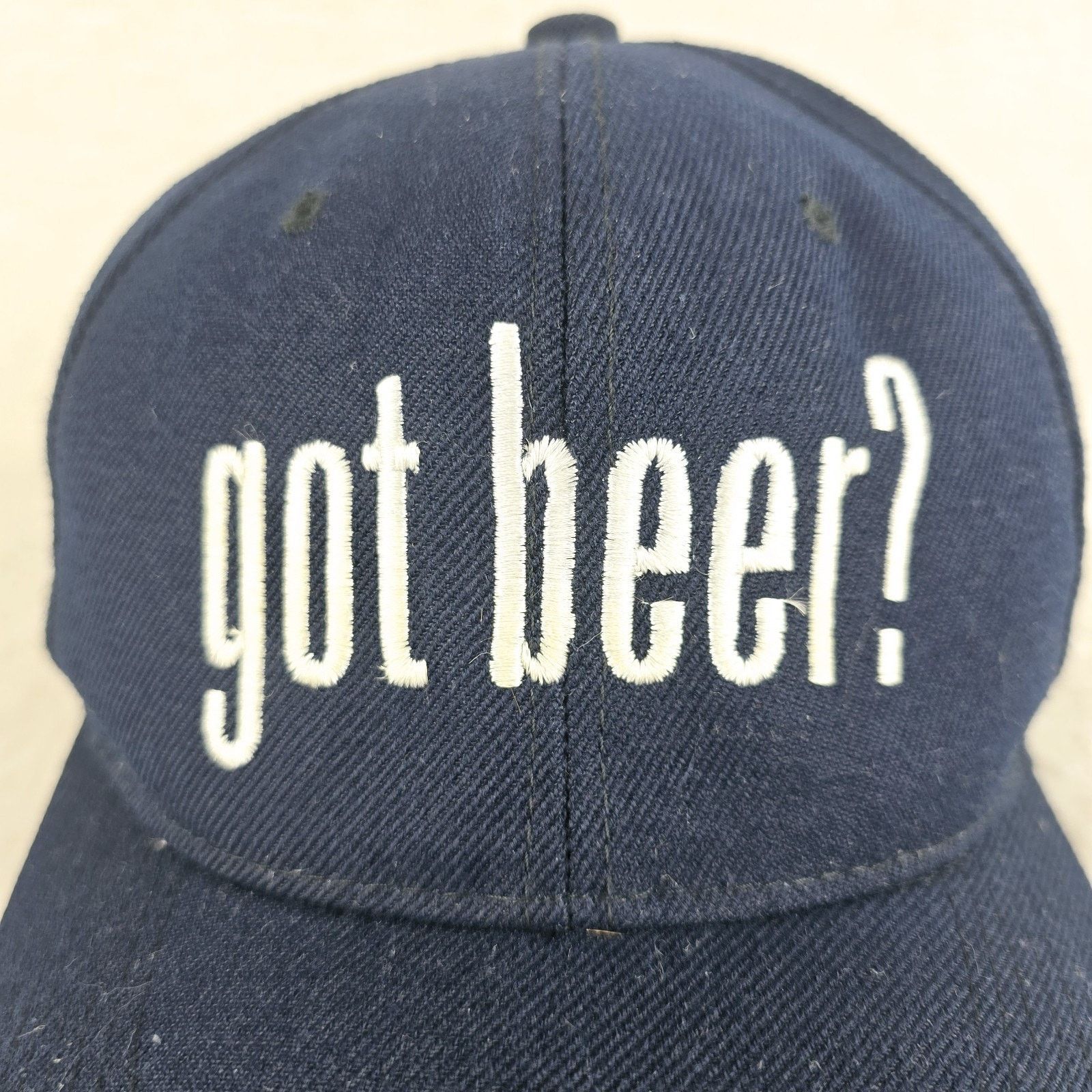 Other Vintage Got Beer? Hat Cap Embroidered Navy Blue Strapback Size ONE SIZE - 3 Thumbnail