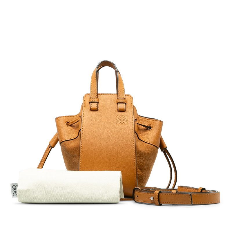image of Loewe Leather Hammock Bag in Brown, Men's