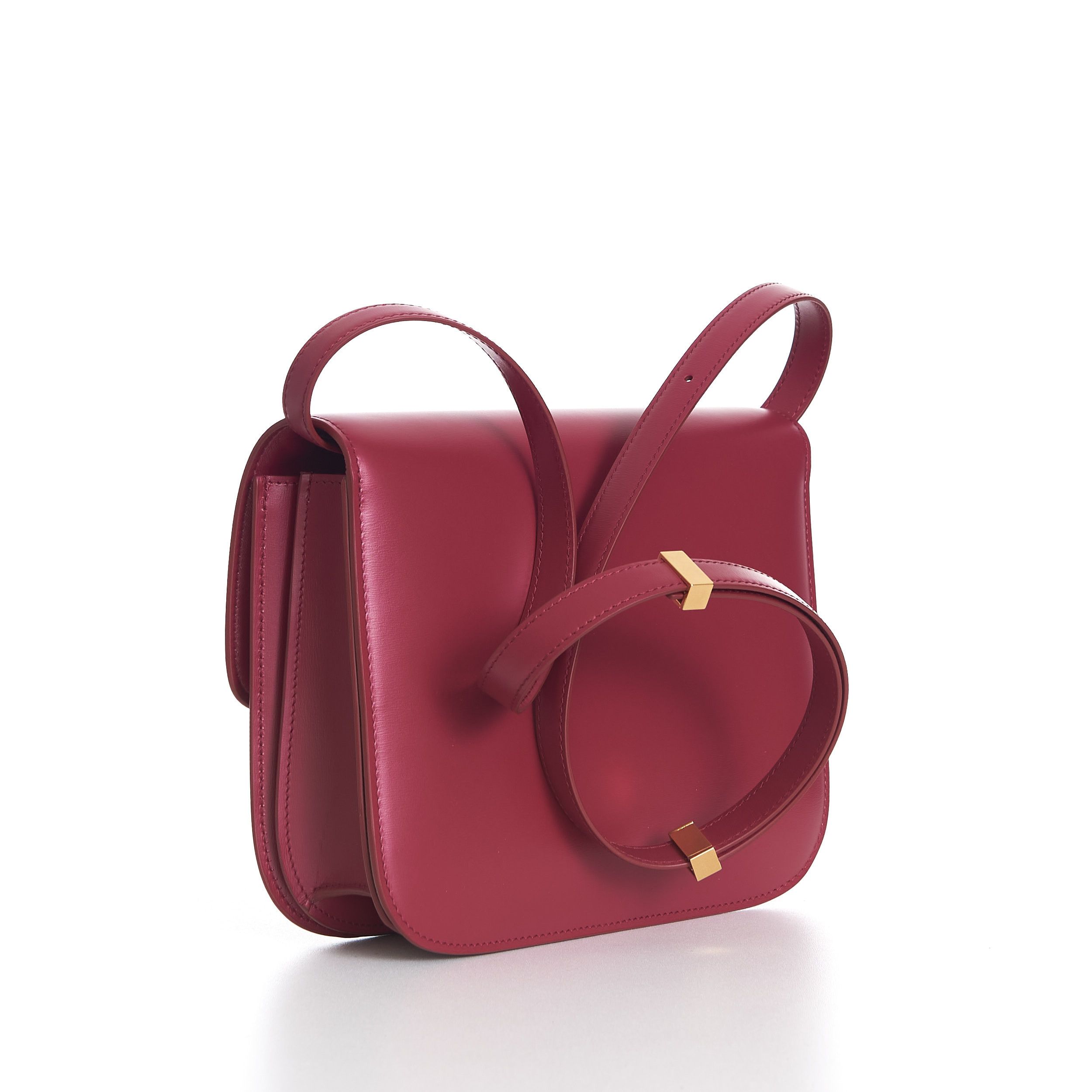 Celine Medium Classic Box Bag In Raspberry Calfskin Size ONE SIZE - 4 Thumbnail