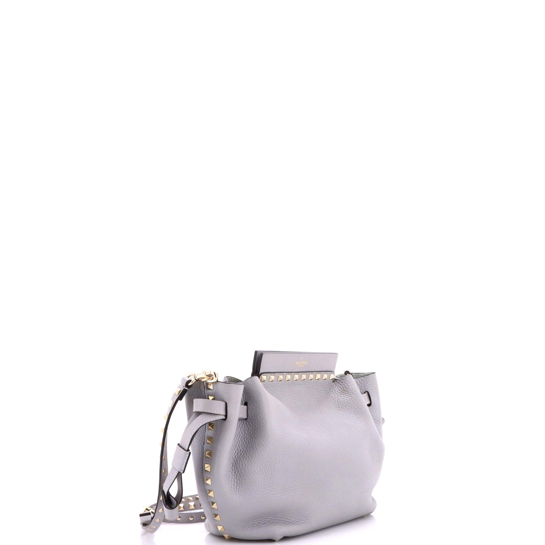 Valentino Garavani Rockstud Drawstring Crossbody Bag Leather Size ONE SIZE - 1 Thumbnail