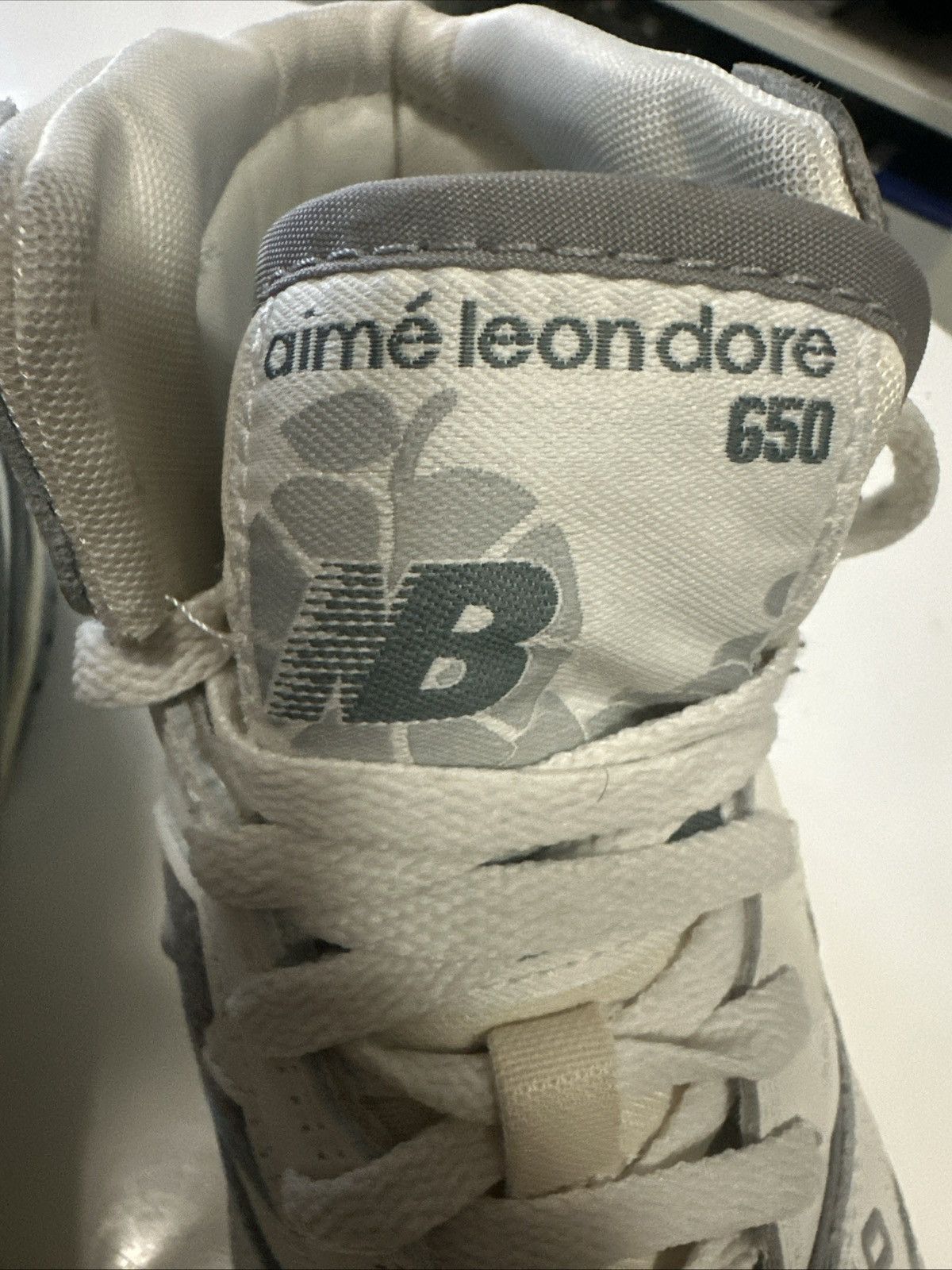 New Balance Men New Balance Aime Leon Dore 650 White Silver 9.5 BB650RA1 Size US 9.5 / EU 42-43 - 6 Thumbnail