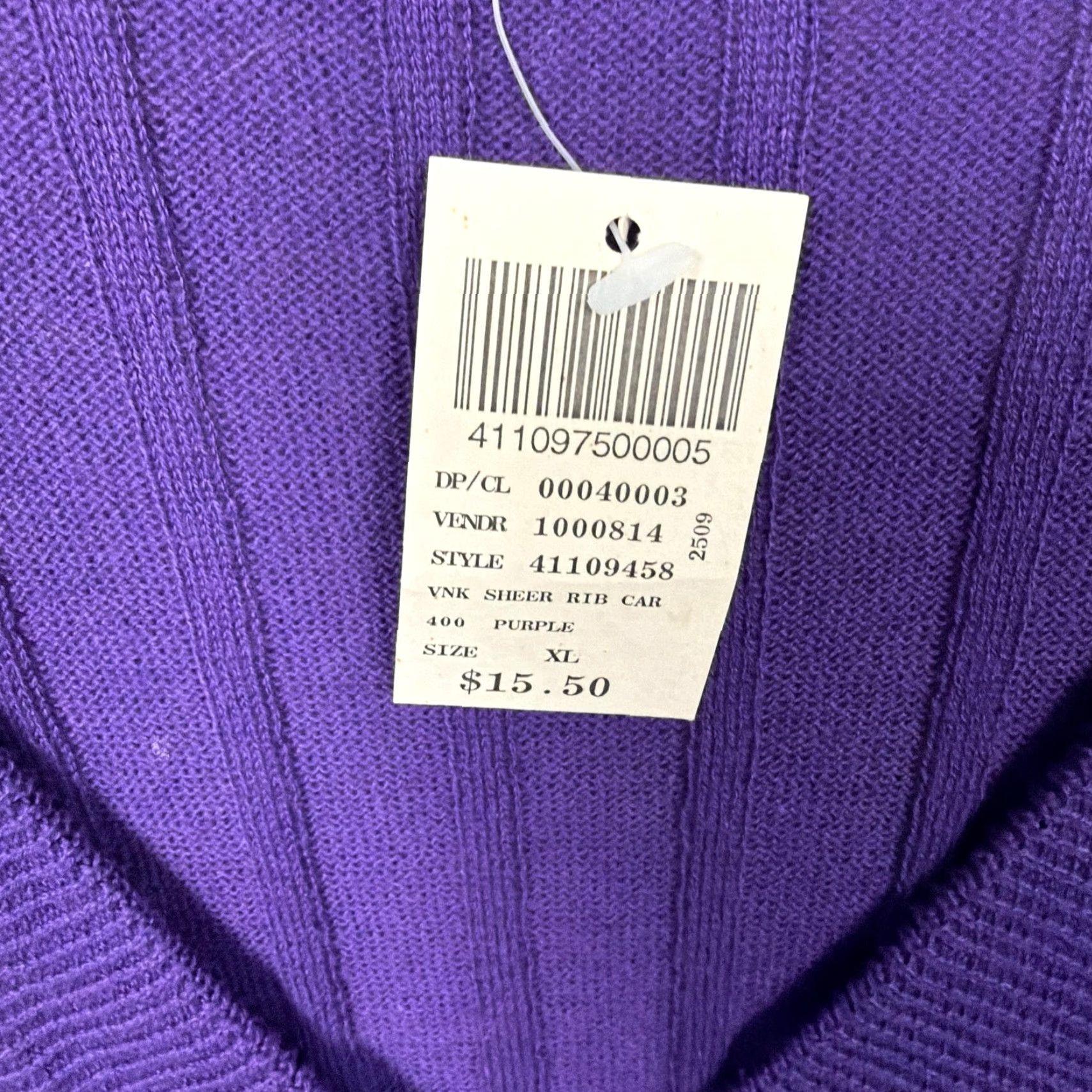 Vintage VINTAGE Wet Seal Cardigan XL Cropped 100% Cotton V-Neck Long Sleeve Purple Teens Junior Slim Knit Buttoned All Seasons Sweater Size XL / US 12-14 / IT 48-50 - 5 Thumbnail