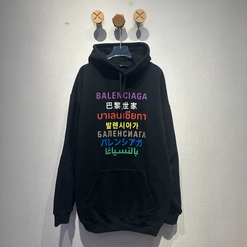 Balenciaga Balenciaga Seven Language Print Hoodie - dmc Size US M / EU 48-50 / 2 - 1 Thumbnail