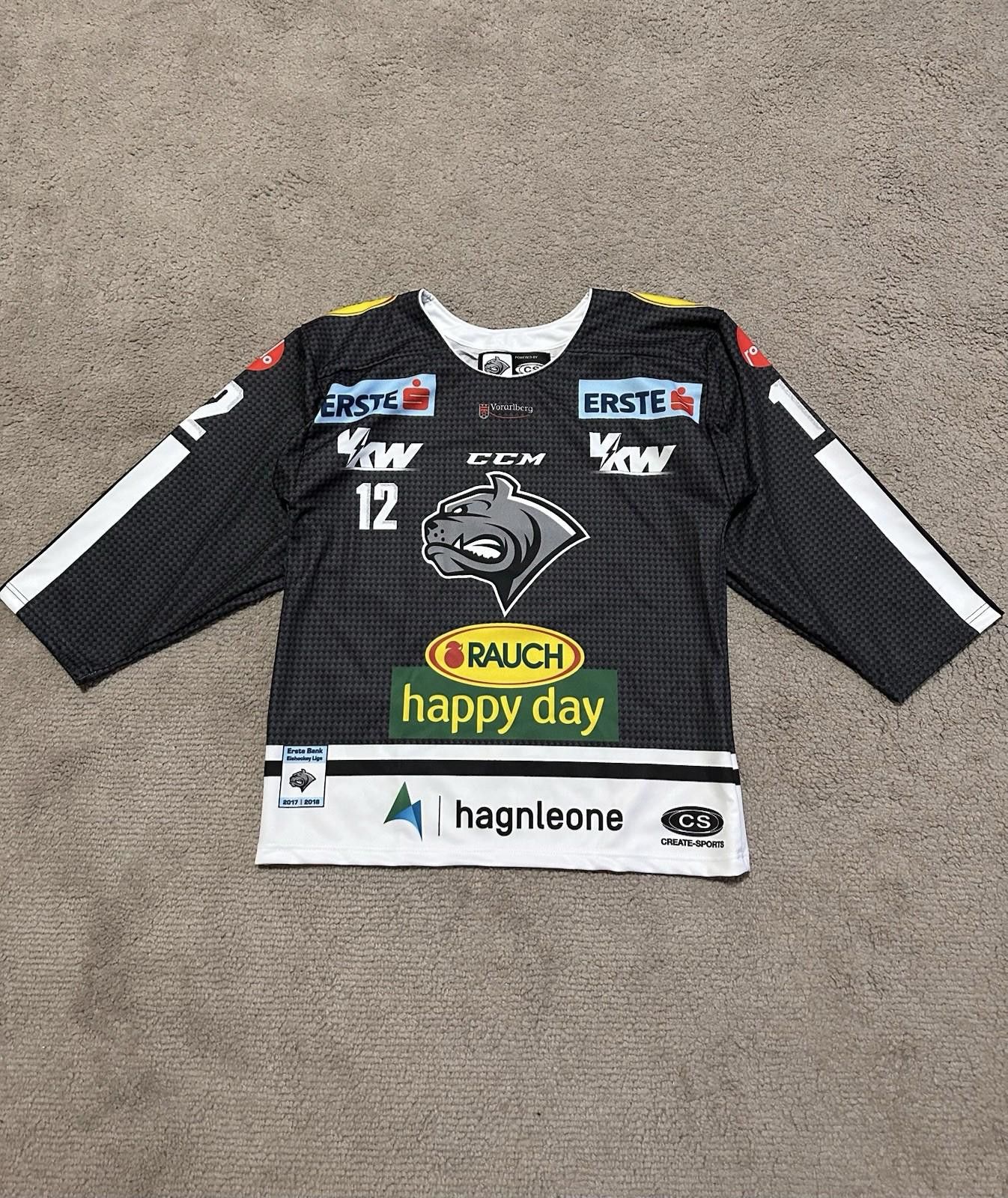 Ccm Dornbirn Bulldogs #12 Vallant 2017/18 Home Ice Hockey Jersey Size US S / EU 44-46 / 1 - 1 Thumbnail