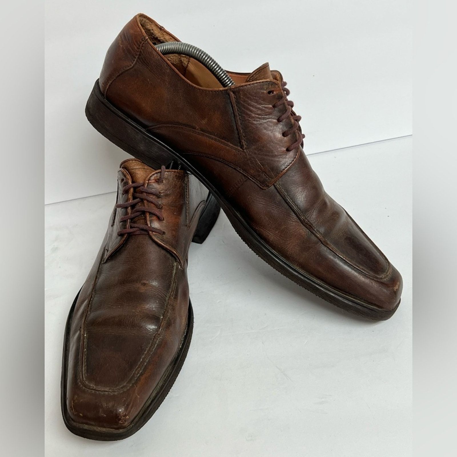 LLOYD LLOYD Leather Shoes Brown Square Toe Vintage Derby German Size US 10.5 / EU 43-44 - 2 Thumbnail