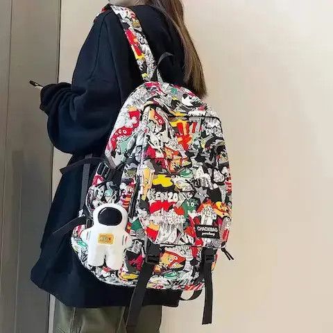 Other Cute Graffiti Print Back Pack Size ONE SIZE - 3 Thumbnail
