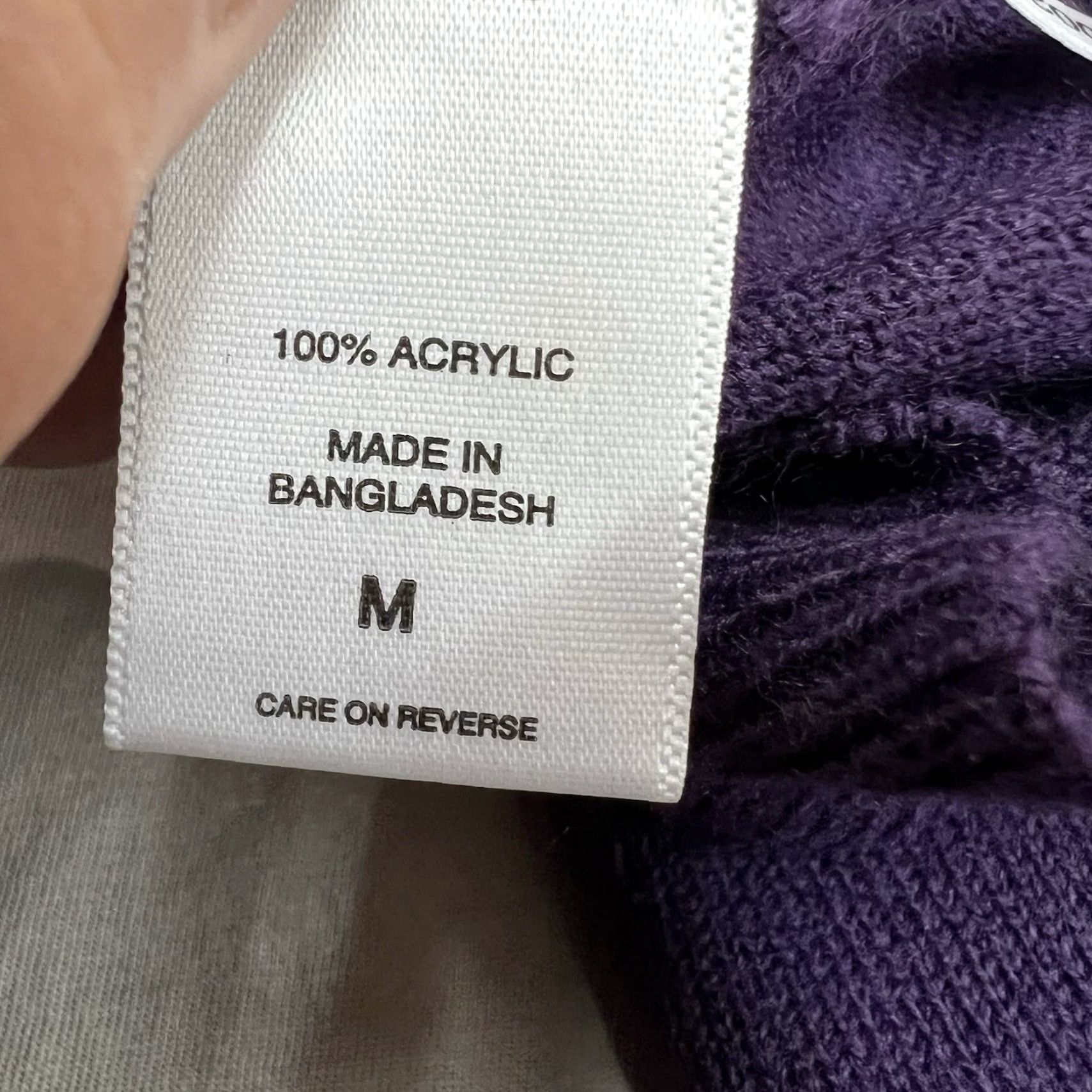 Vintage NYC Sweatshirt Women M Purple Geometric Pattern Hooded Knit Pullover NWT Activewear Size M / US 6-8 / IT 42-44 - 7 Thumbnail