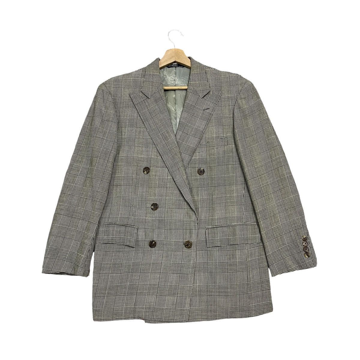 Polo Ralph Lauren Vintage 90s Polo Ralph Lauren Plaid Double Breast Blazer Size 38R - 10 Thumbnail